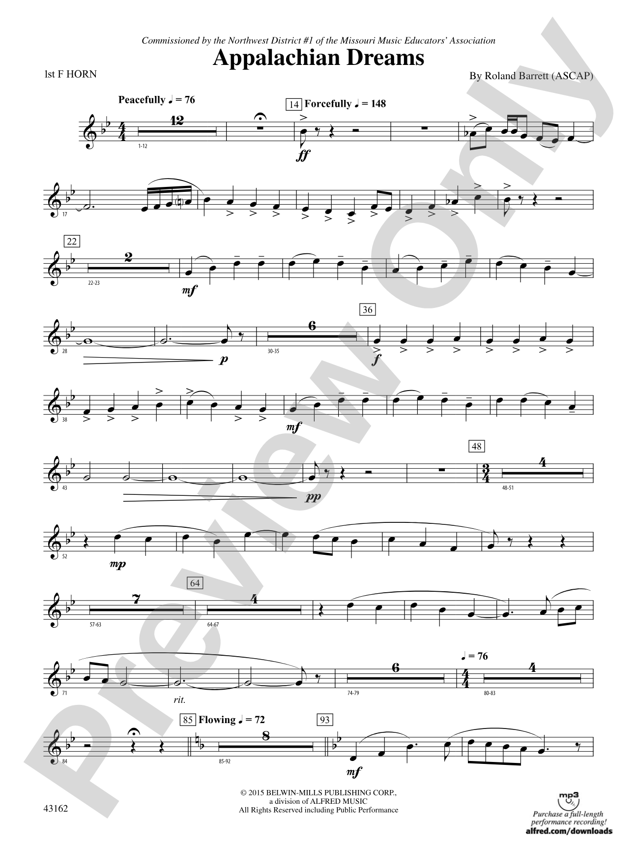 Appalachian Dreams: 1st F Horn