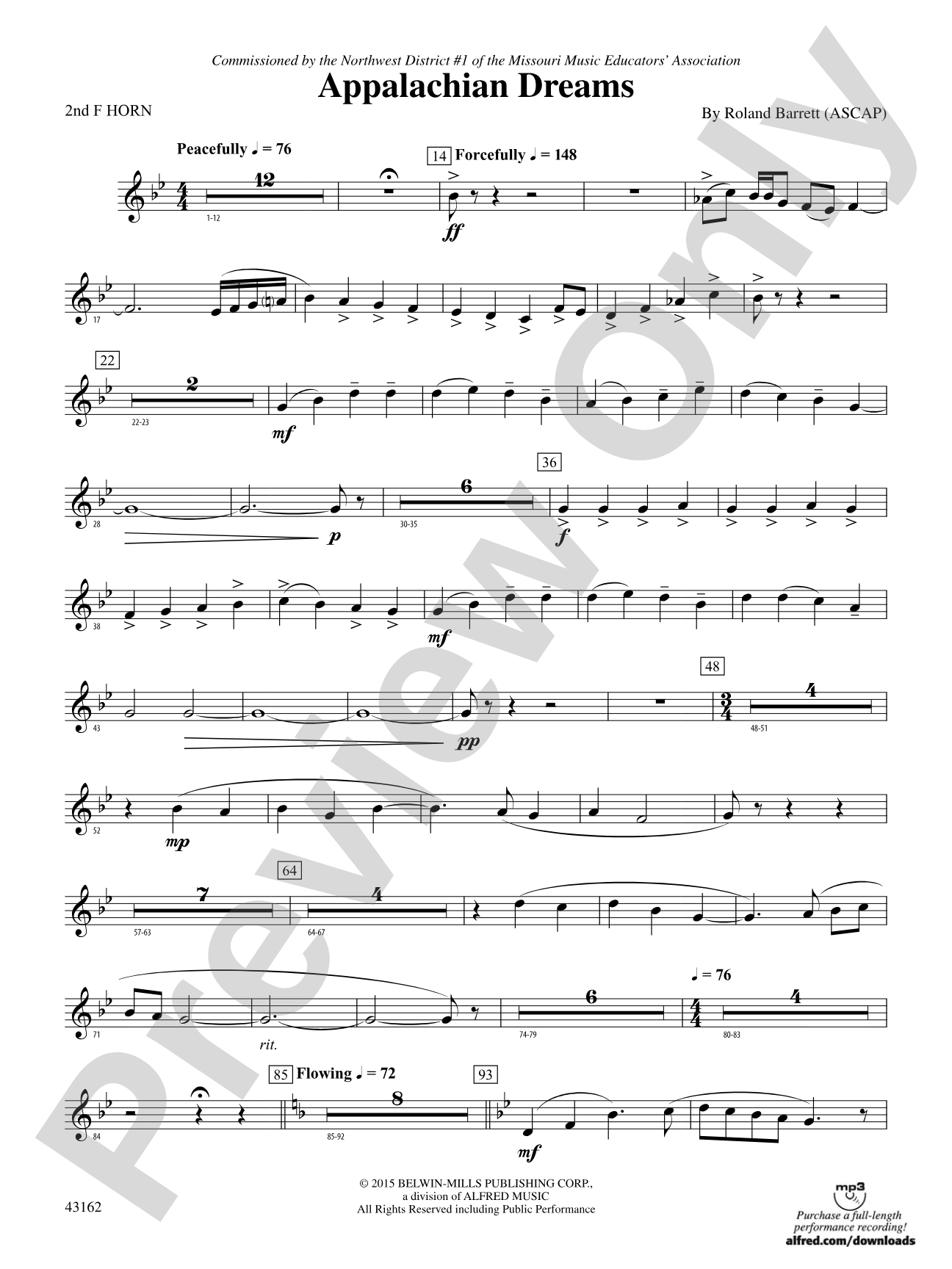 Appalachian Dreams: 2nd F Horn