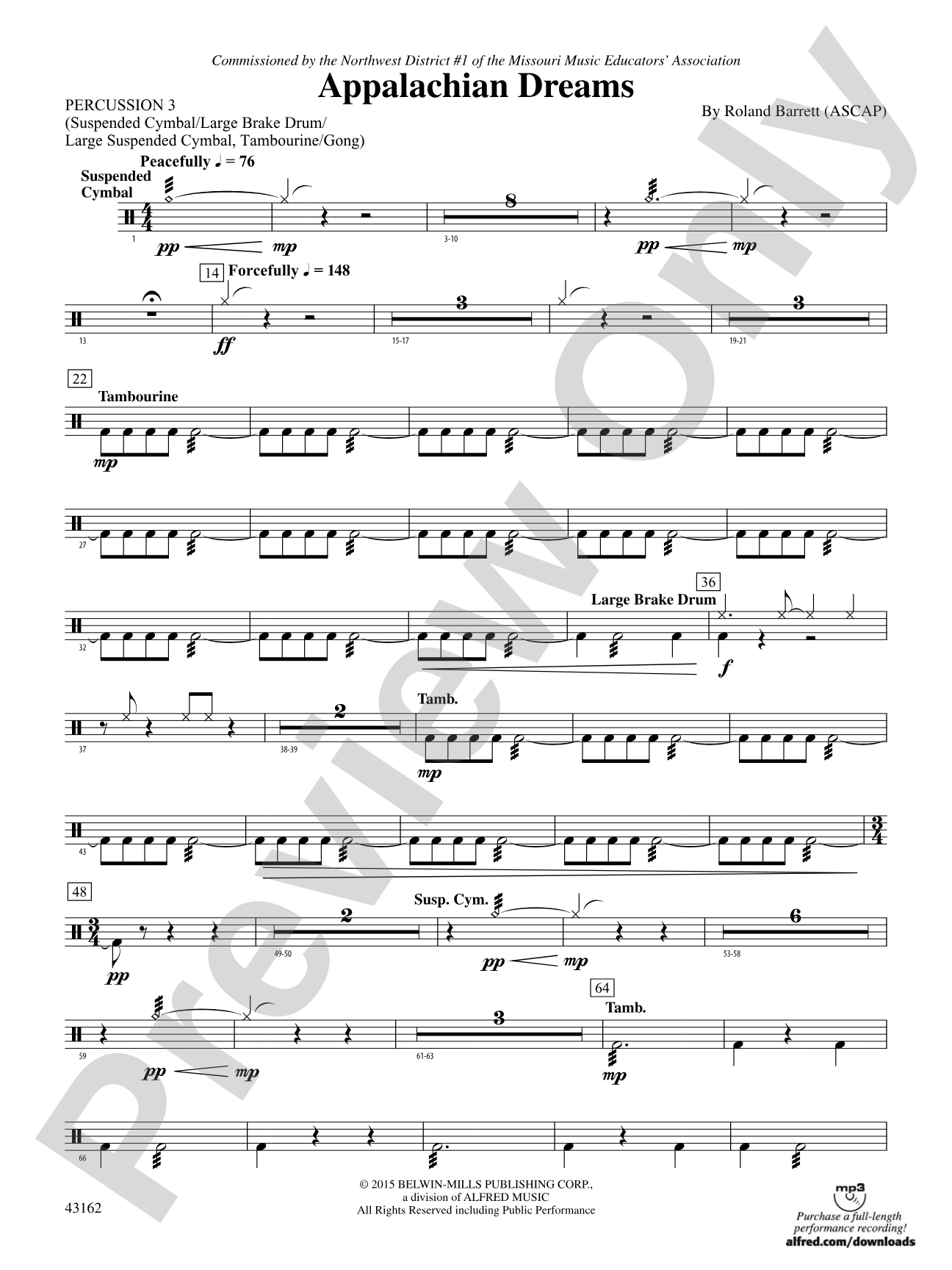 Appalachian Dreams: 3rd Percussion