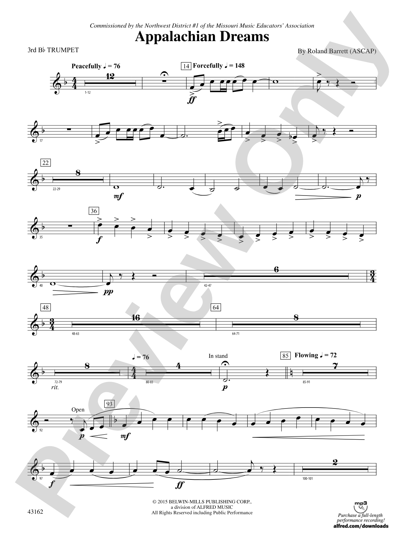 Appalachian Dreams: 3rd B-flat Trumpet
