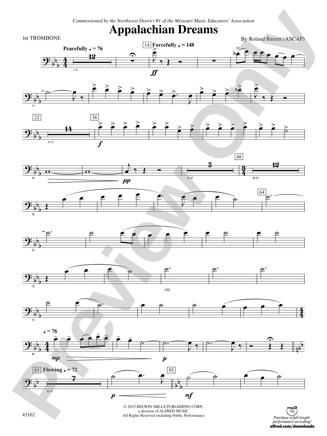 Appalachian Dreams: 1st Trombone