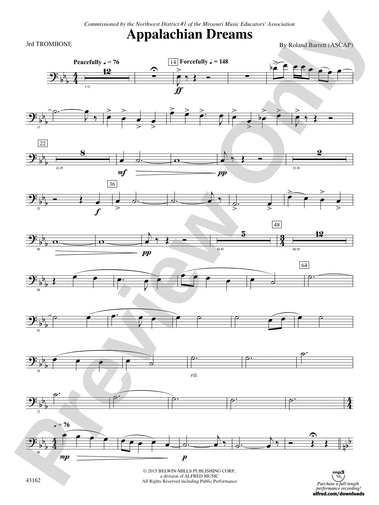 Appalachian Dreams: 3rd Trombone