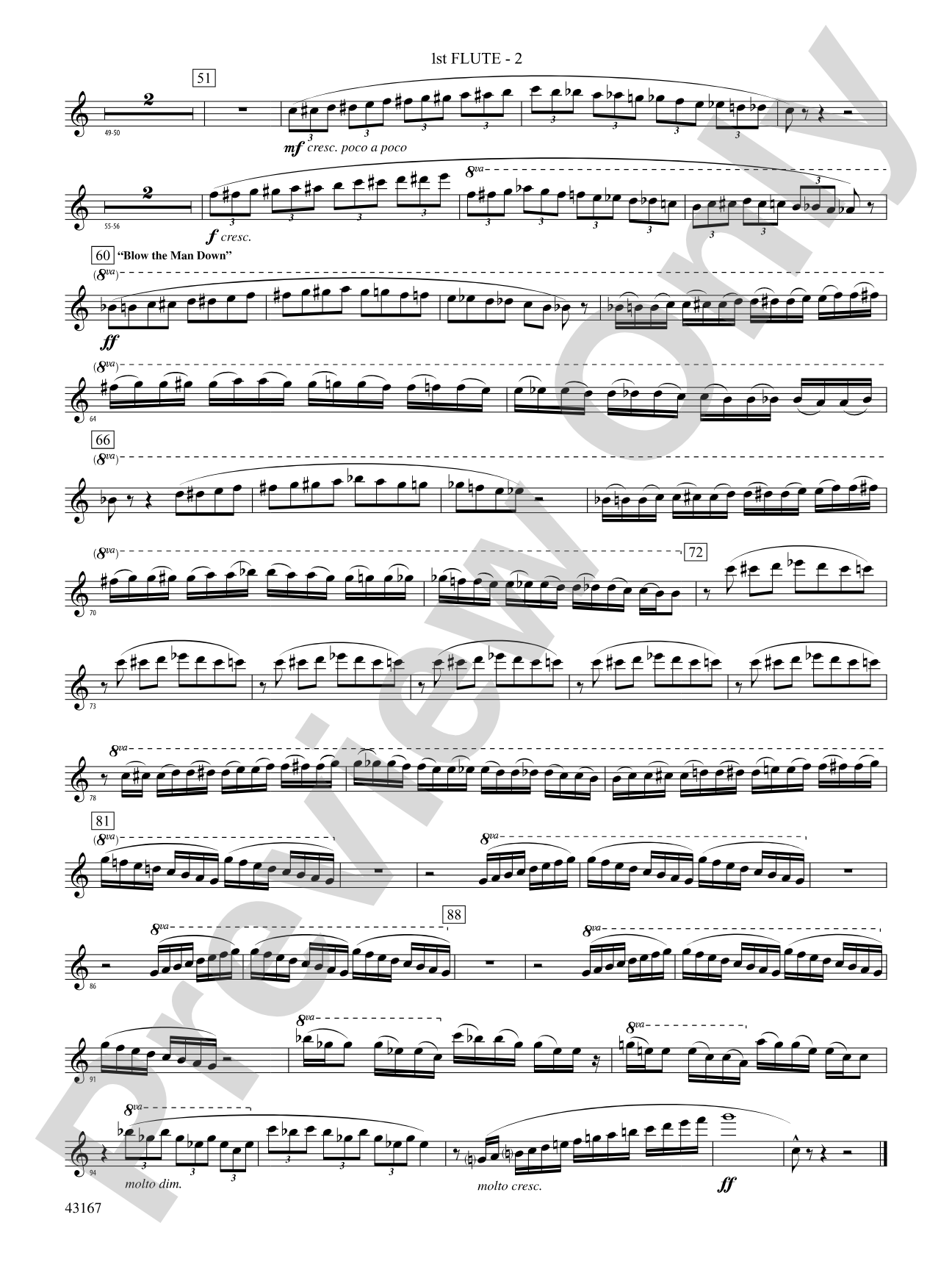 Down to the Sea in Ships (from the NBC TV Film Project 20): Flute
