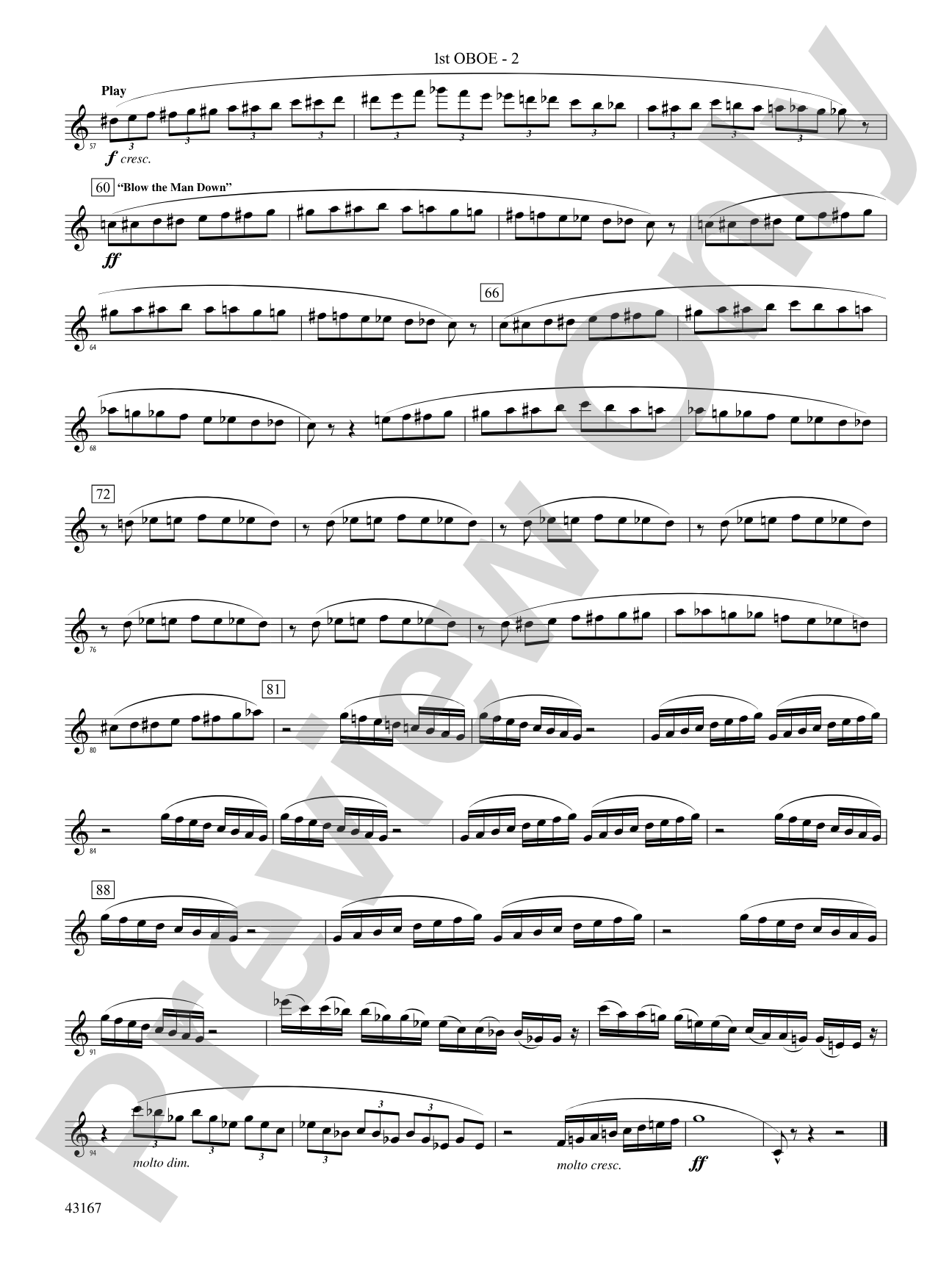 Down to the Sea in Ships (from the NBC TV Film Project 20): Oboe