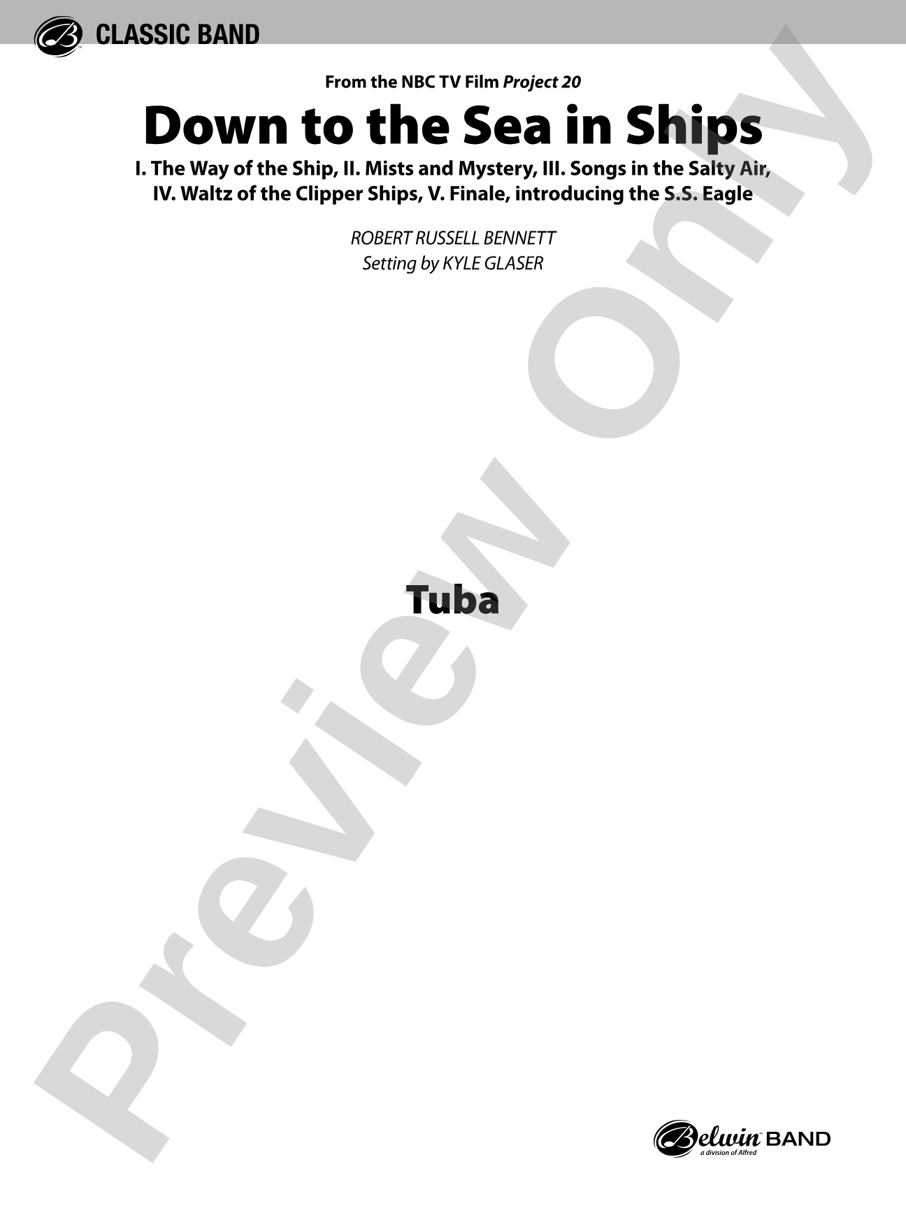 Down to the Sea in Ships (from the NBC TV Film Project 20): Tuba