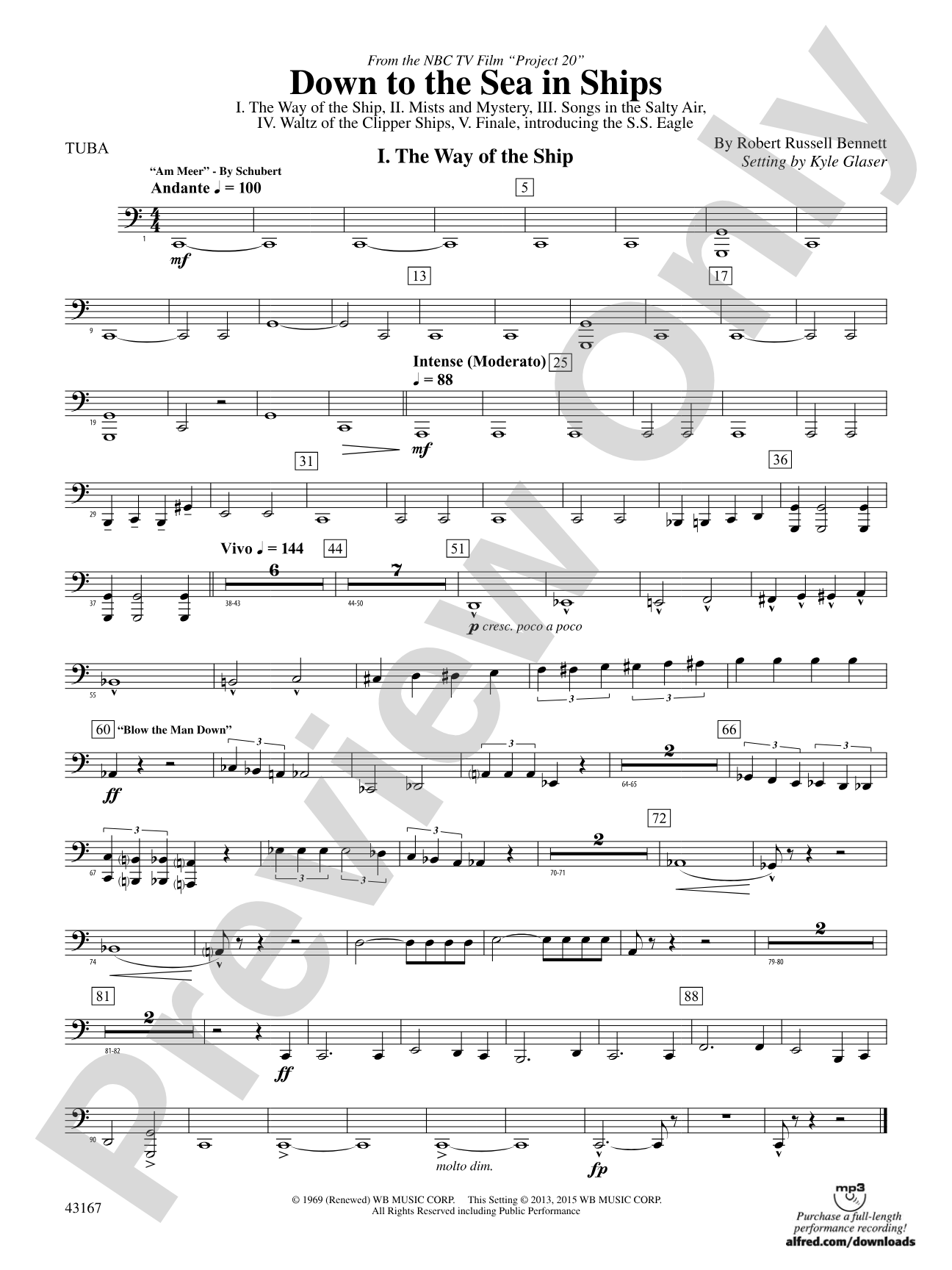 Down to the Sea in Ships (from the NBC TV Film Project 20): Tuba