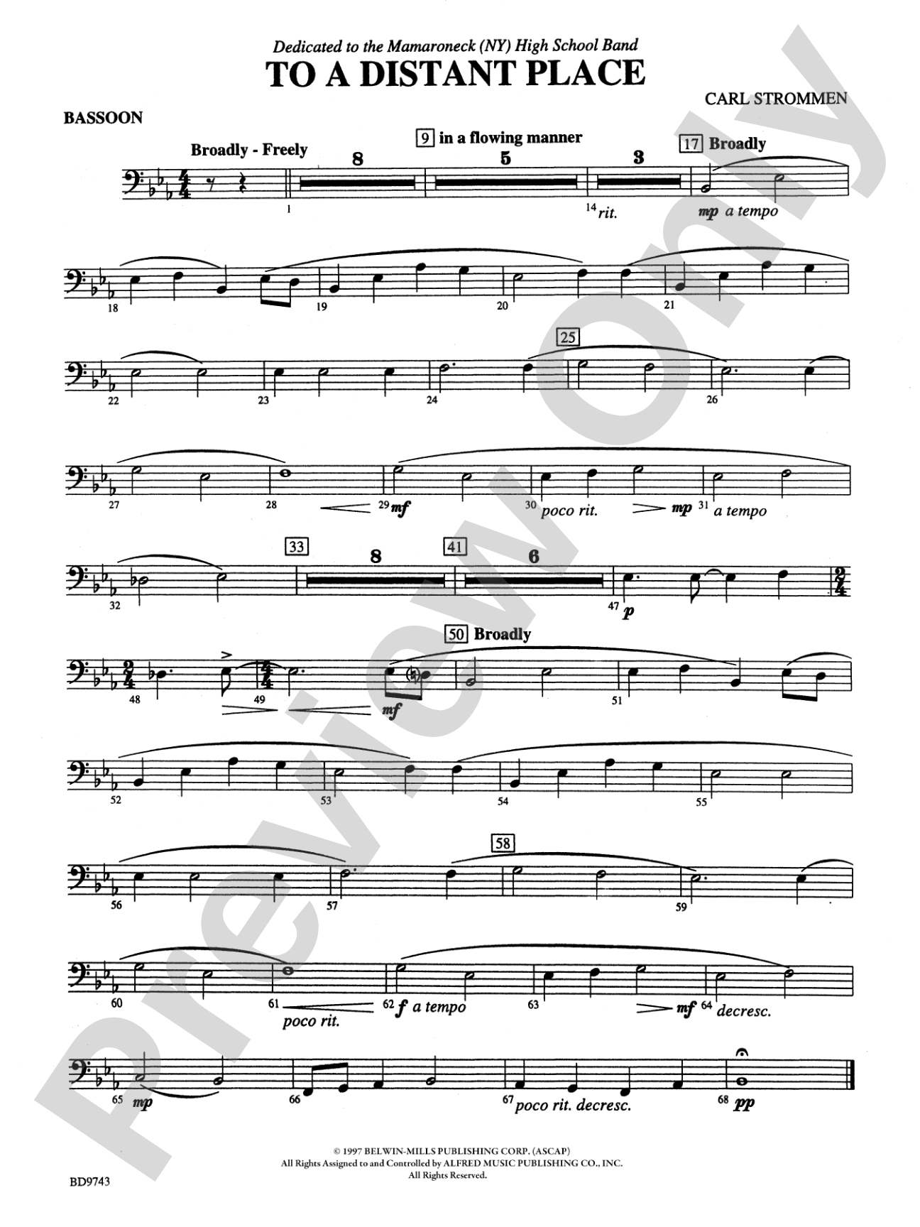 To a Distant Place: Bassoon