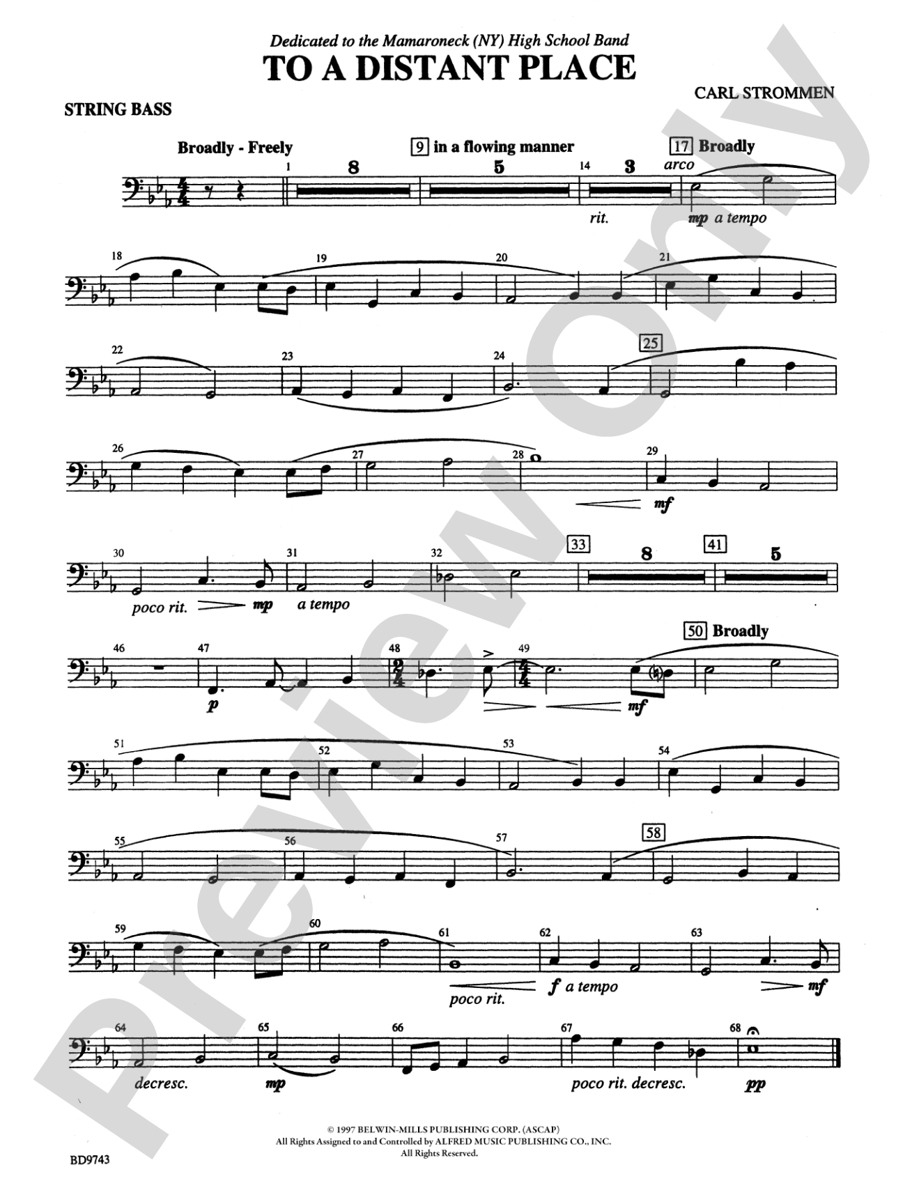 To a Distant Place: String Bass