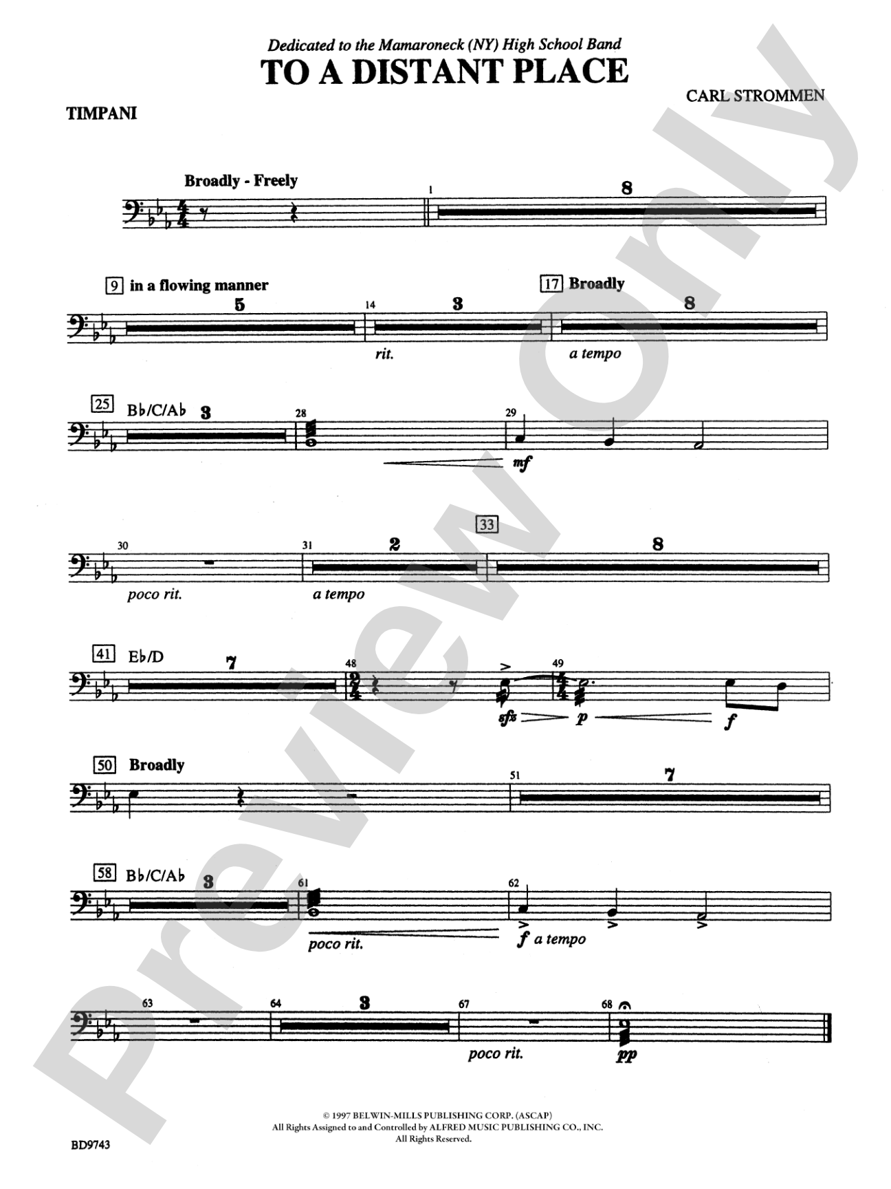 To a Distant Place: Timpani