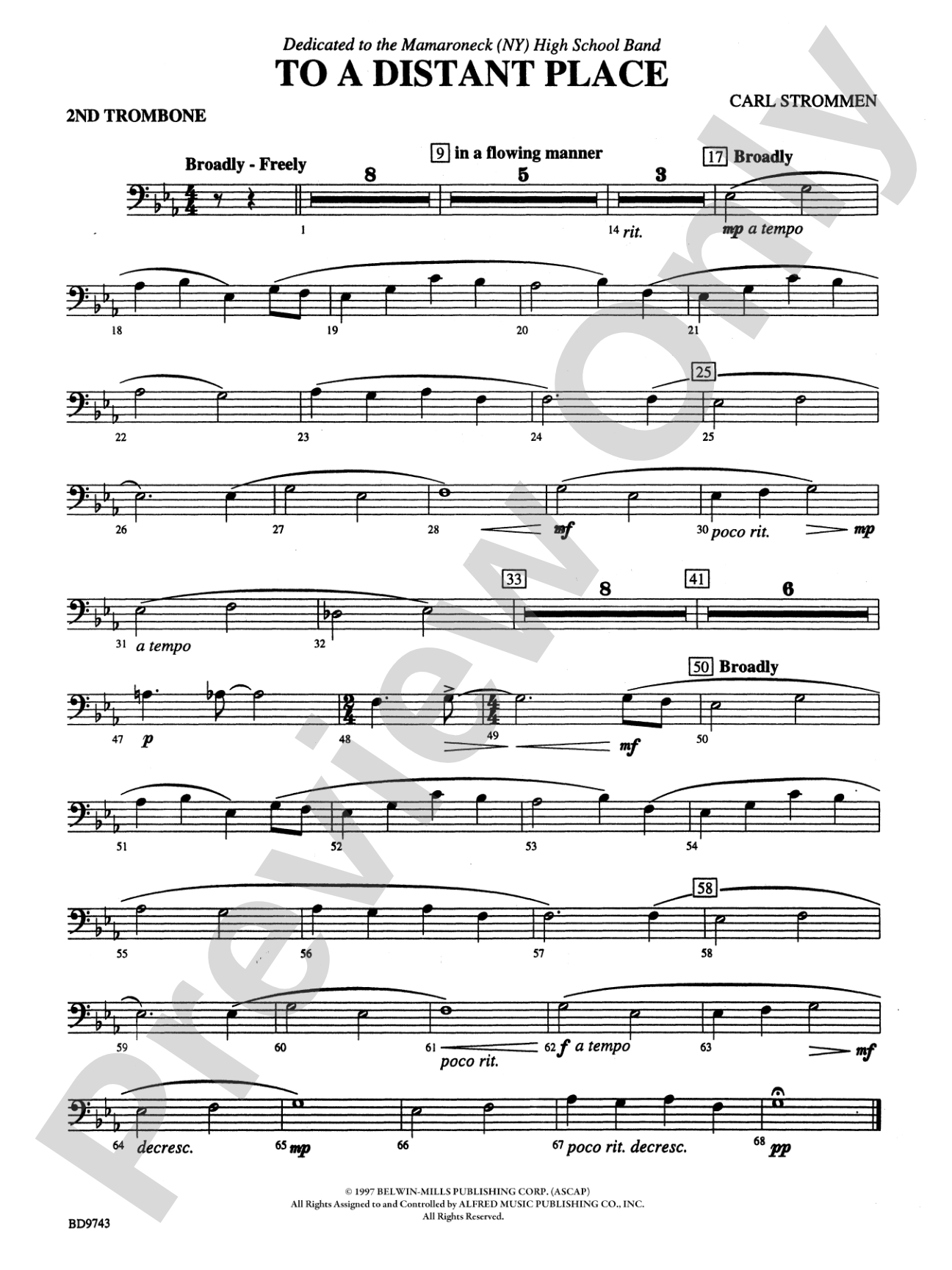 To a Distant Place: 2nd Trombone