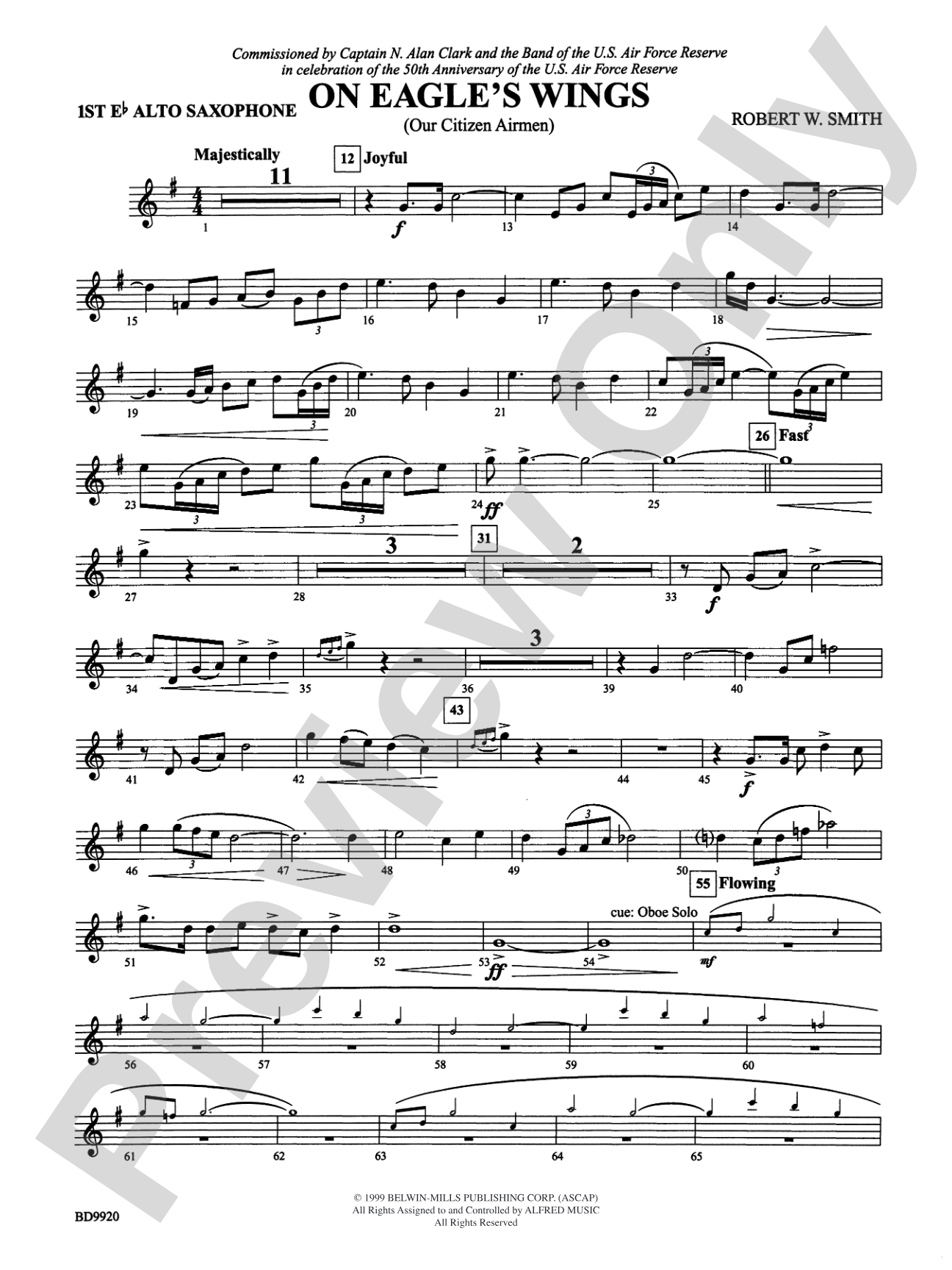 On Eagle's Wings: E-flat Alto Saxophone
