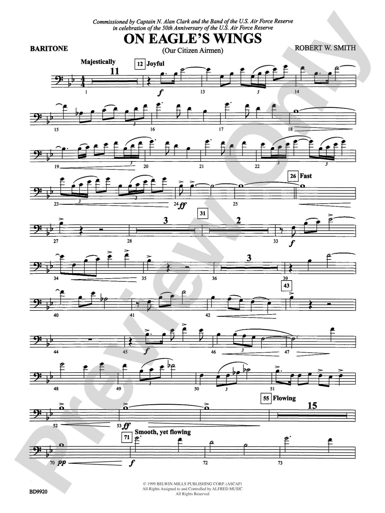 On Eagle's Wings: Baritone B.C.