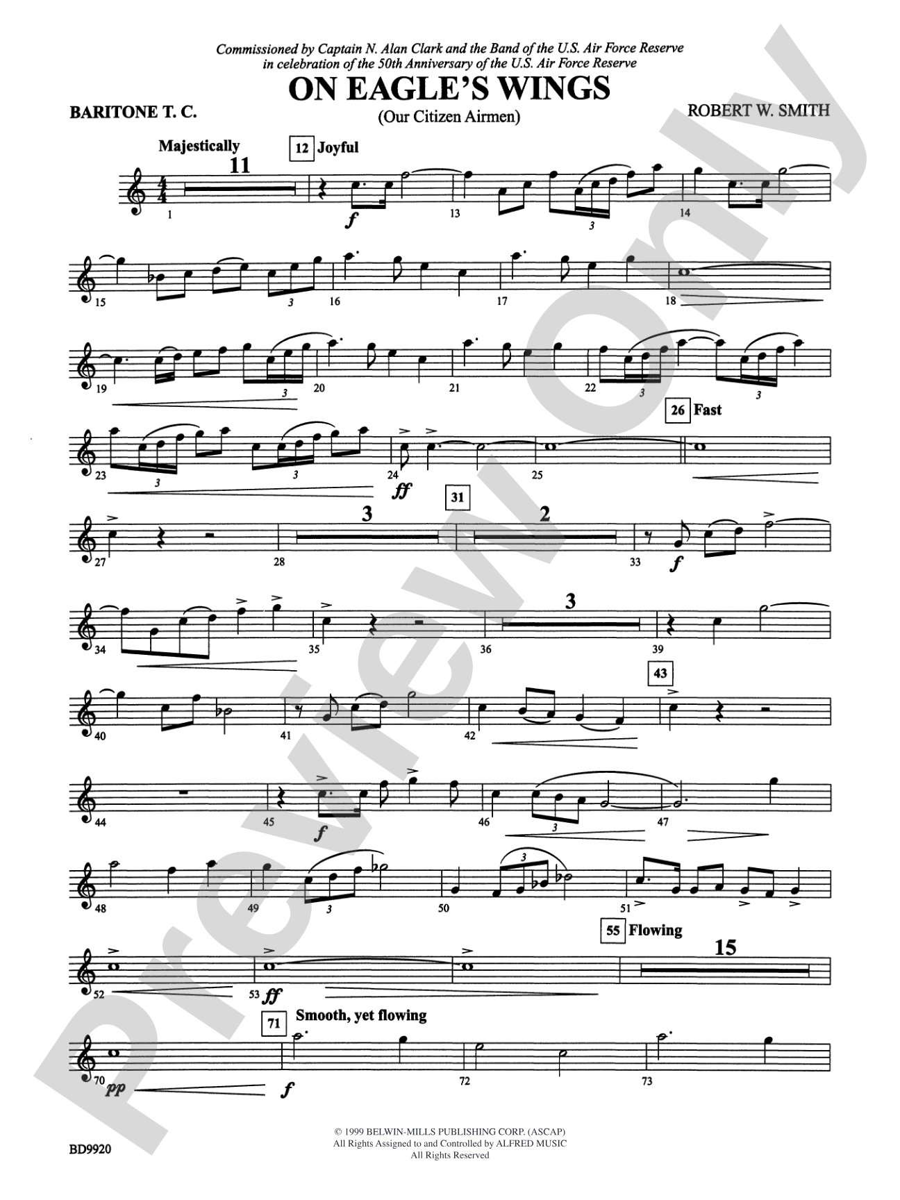 On Eagle's Wings: Baritone T.C.