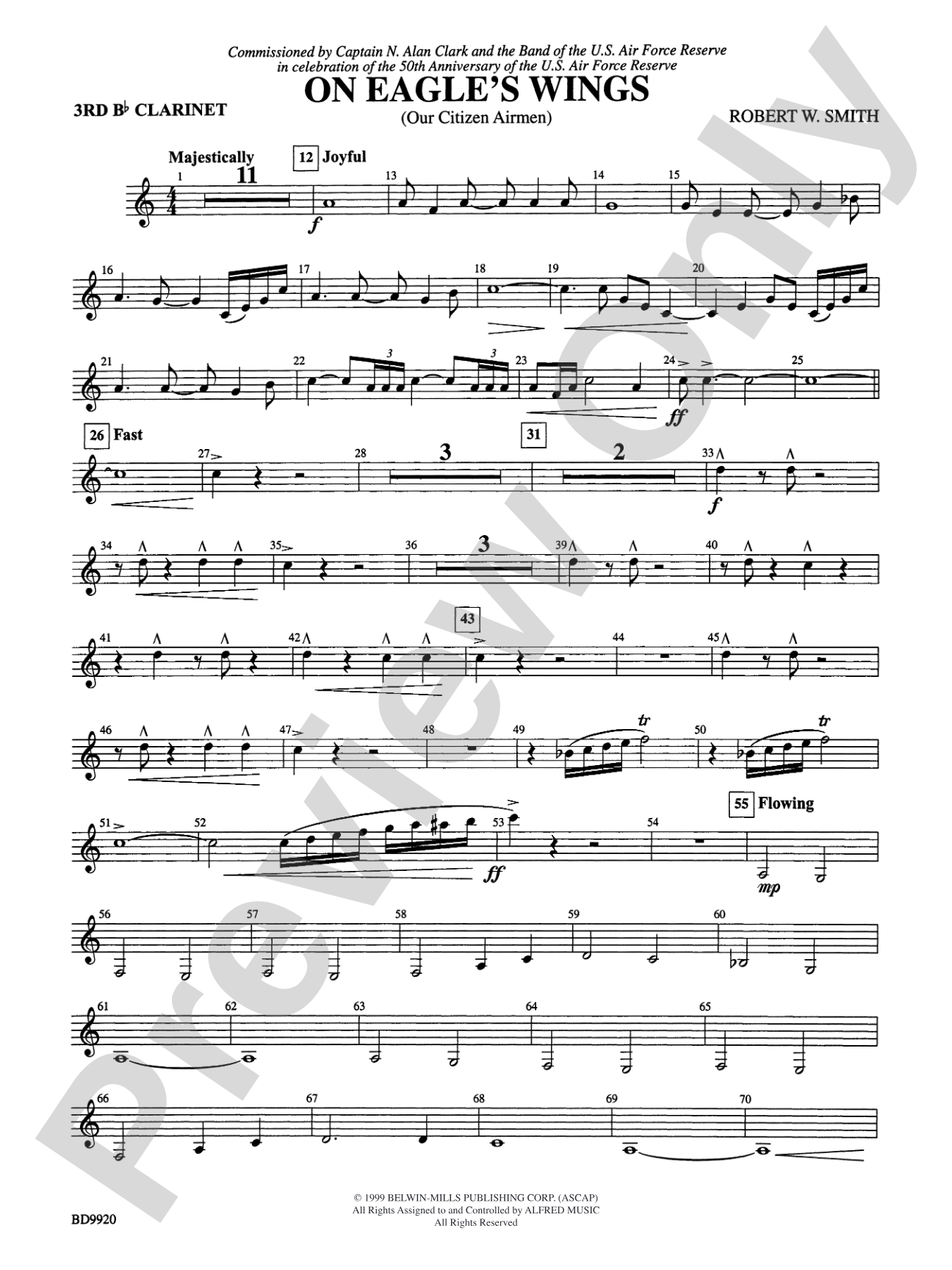On Eagle's Wings: 3rd B-flat Clarinet