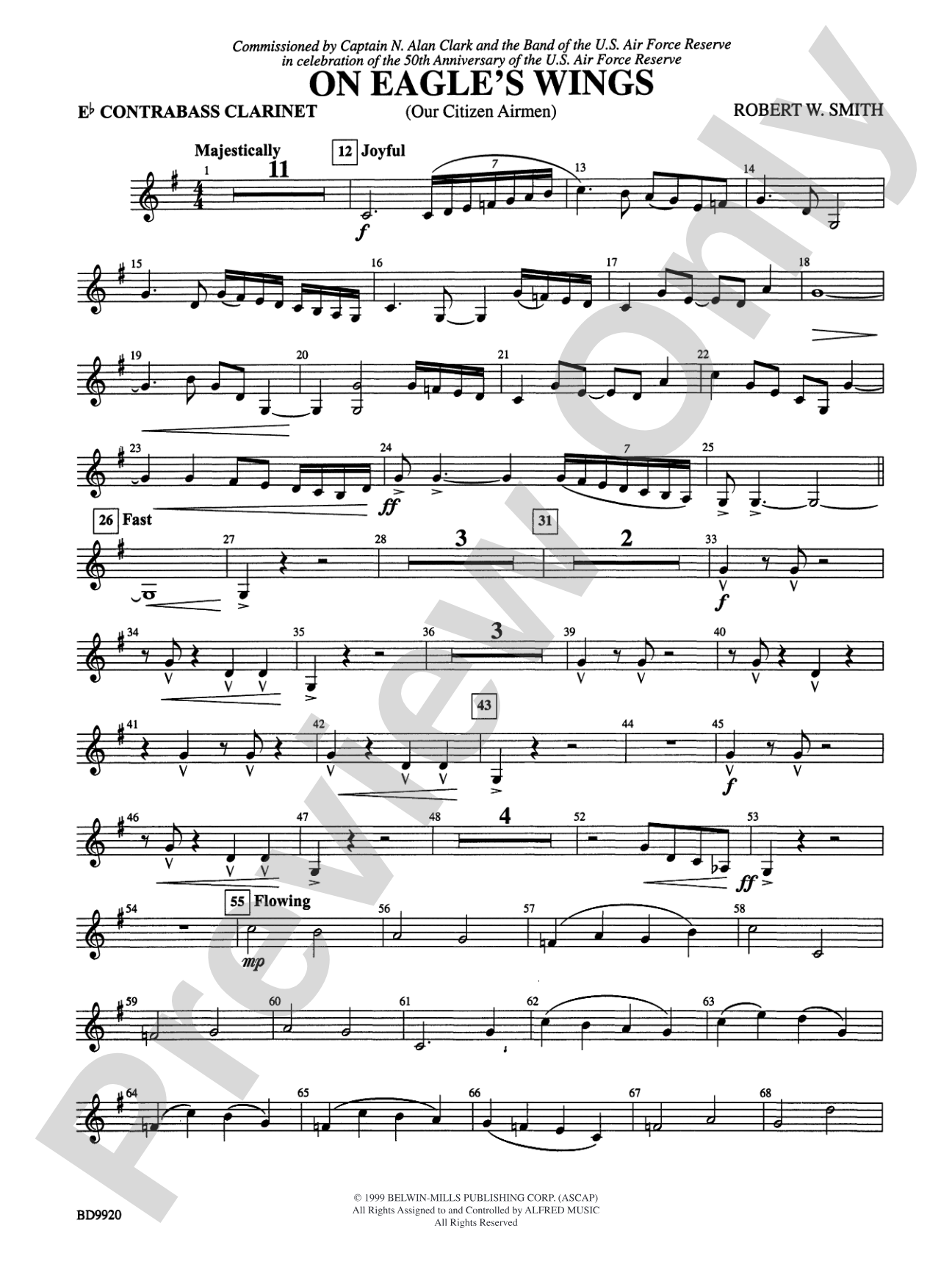 On Eagle's Wings: E-flat Contrabass Clarinet