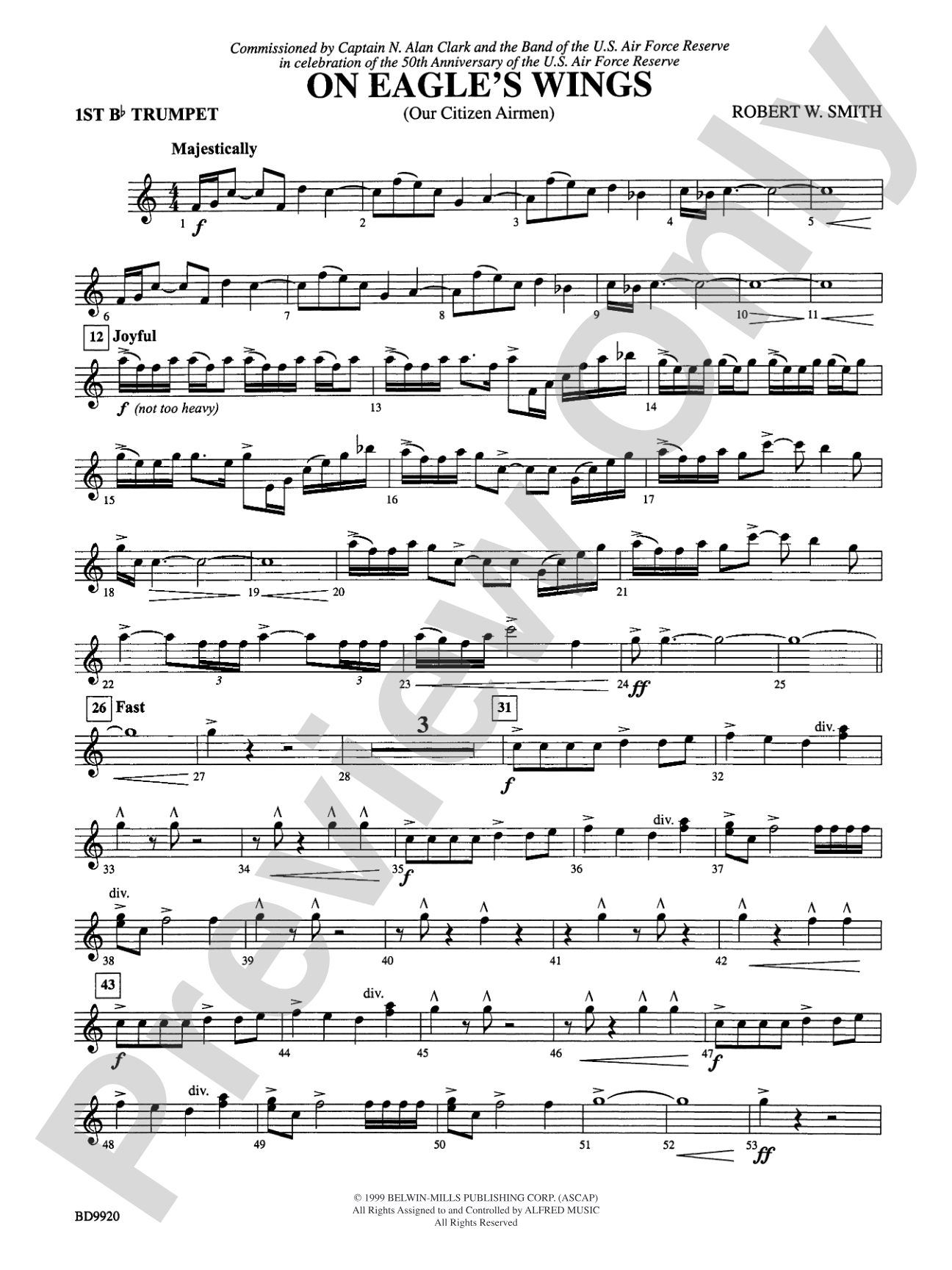 On Eagle's Wings: 1st B-flat Trumpet