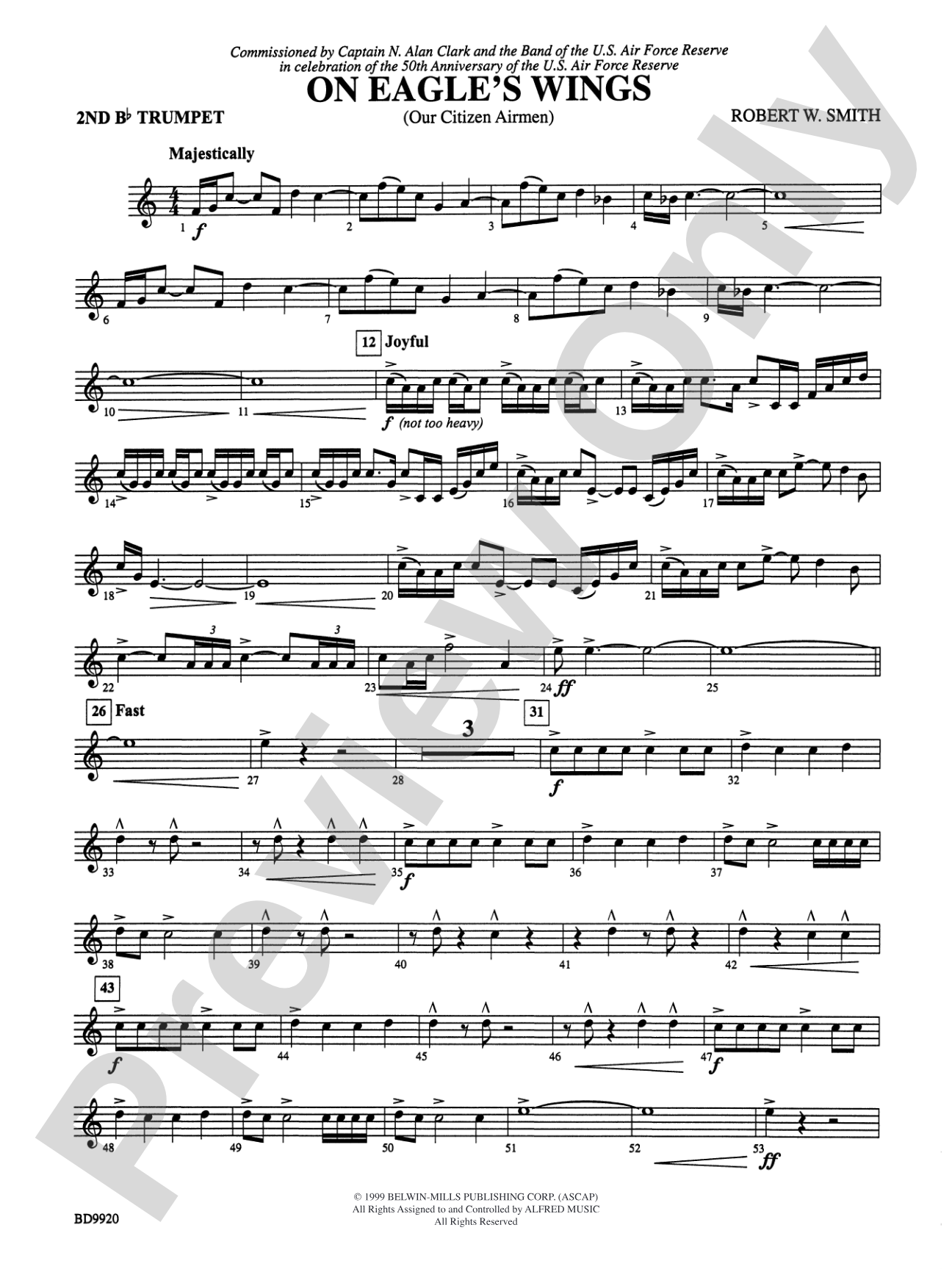 On Eagle's Wings: 2nd B-flat Trumpet