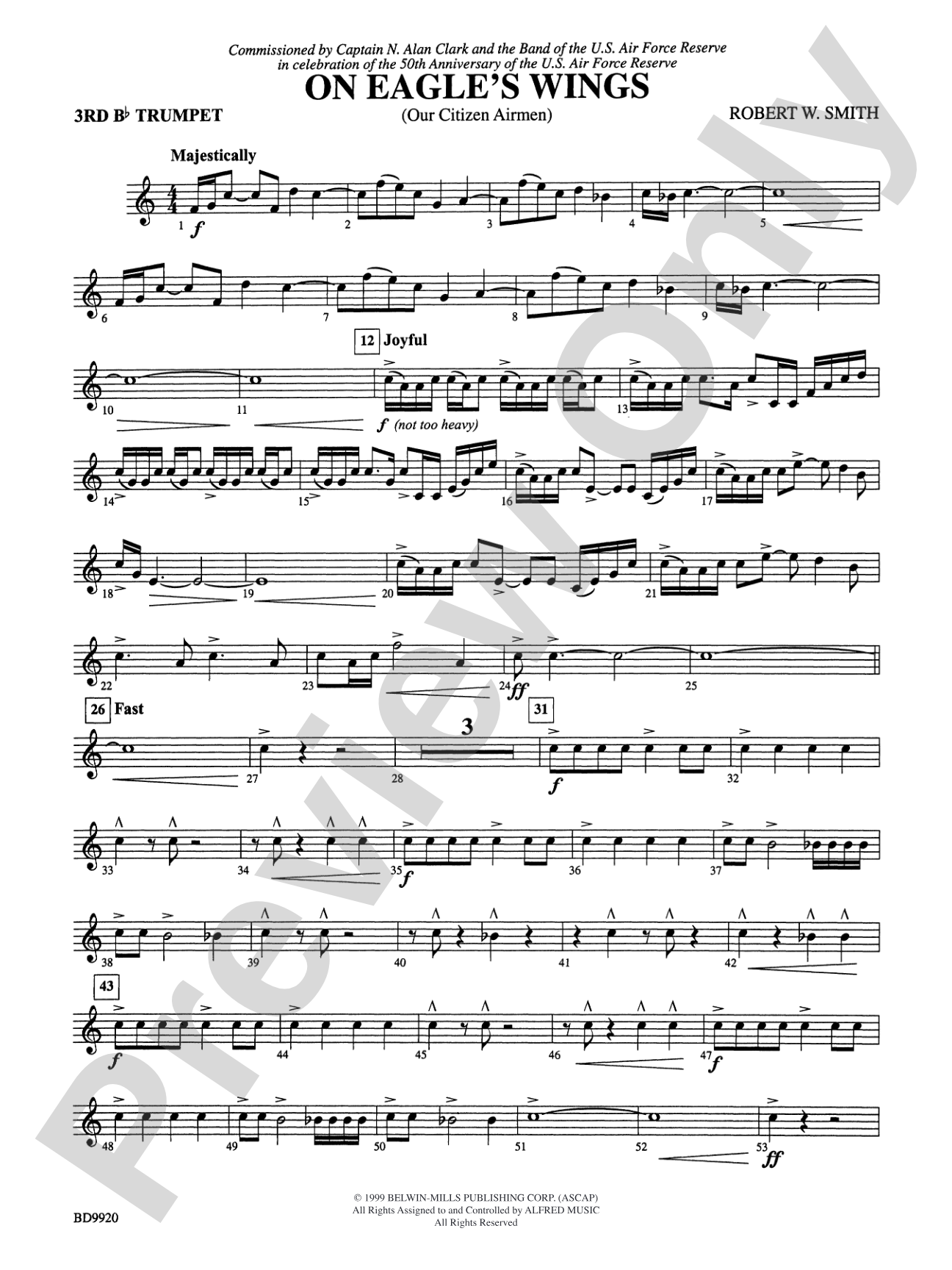 On Eagle's Wings: 3rd B-flat Trumpet