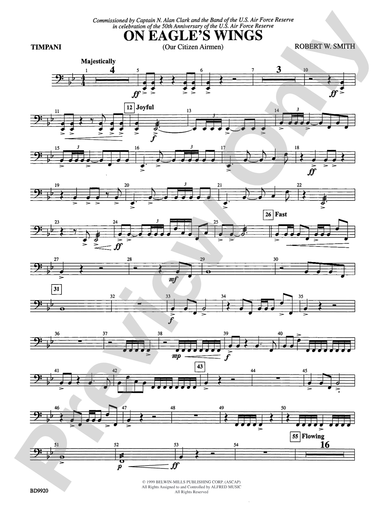 On Eagle's Wings: Timpani