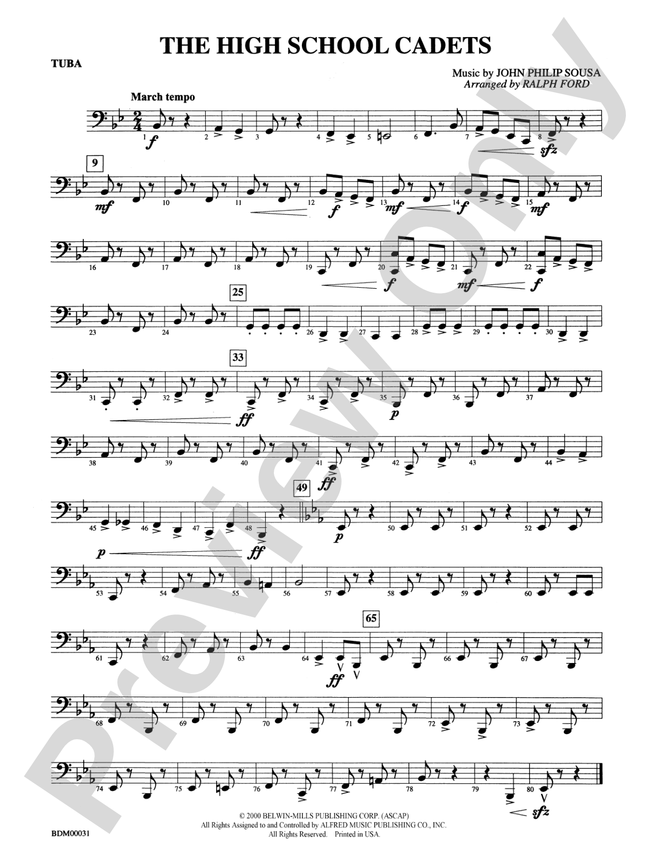 The High School Cadets: Tuba