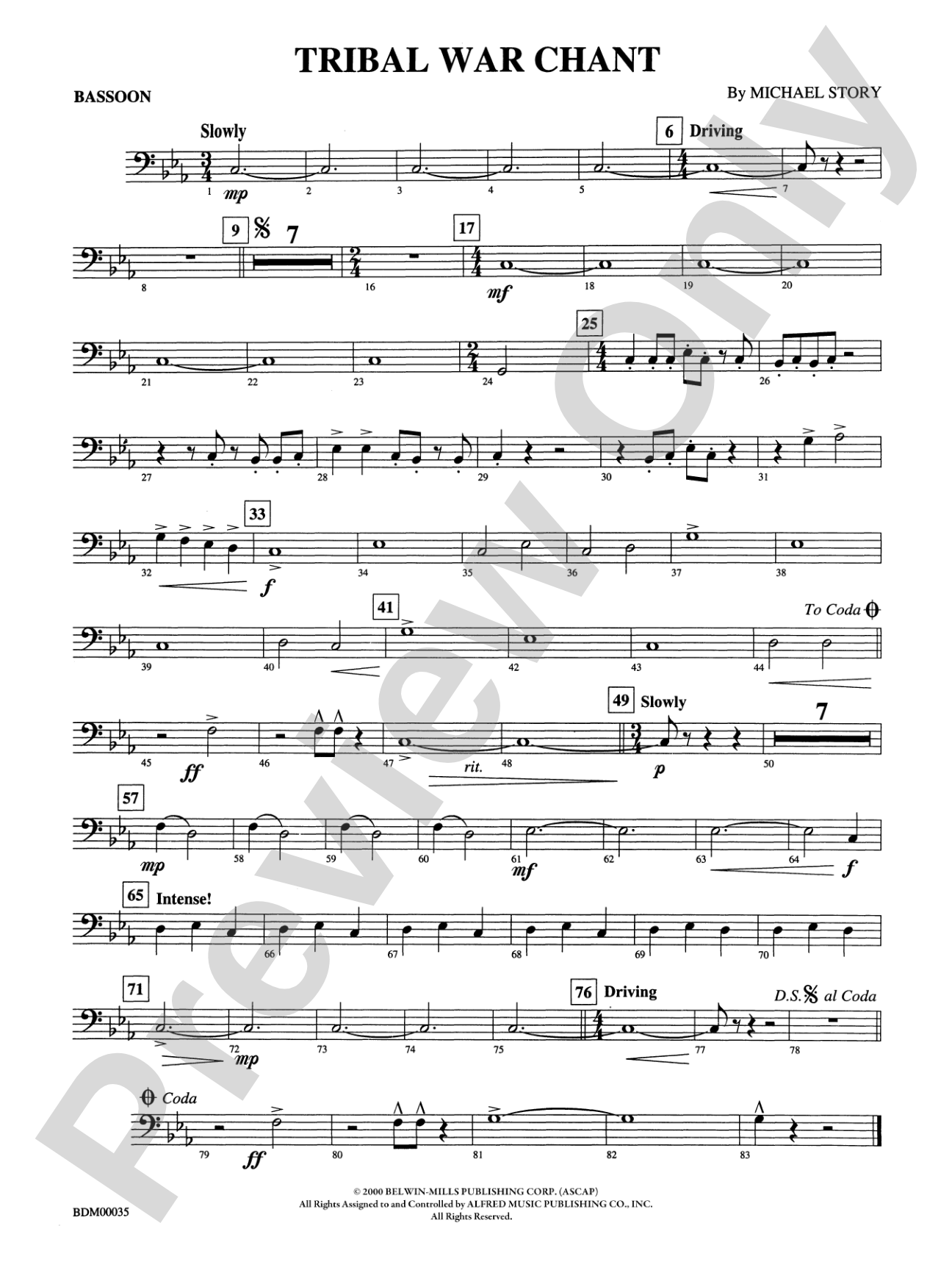 Tribal War Chant: Bassoon