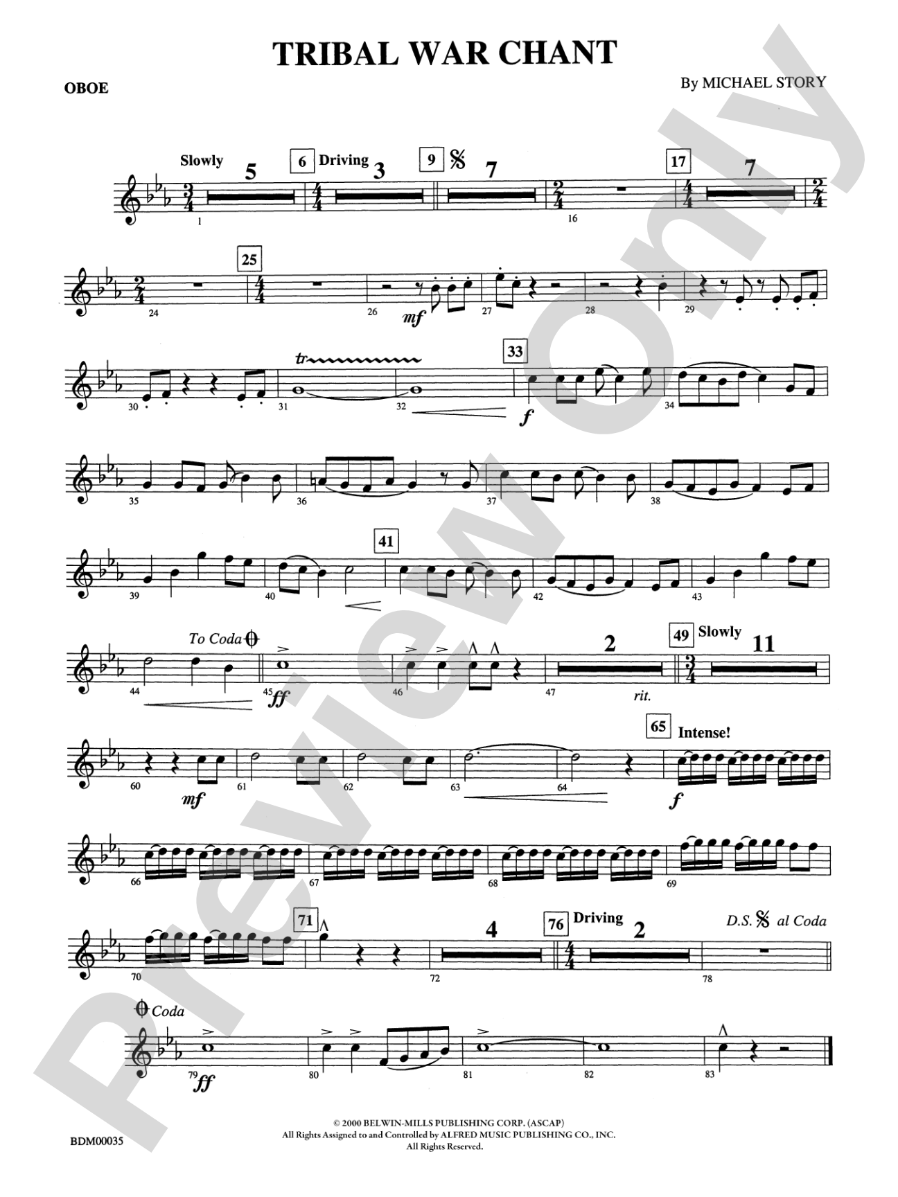 Tribal War Chant: Oboe