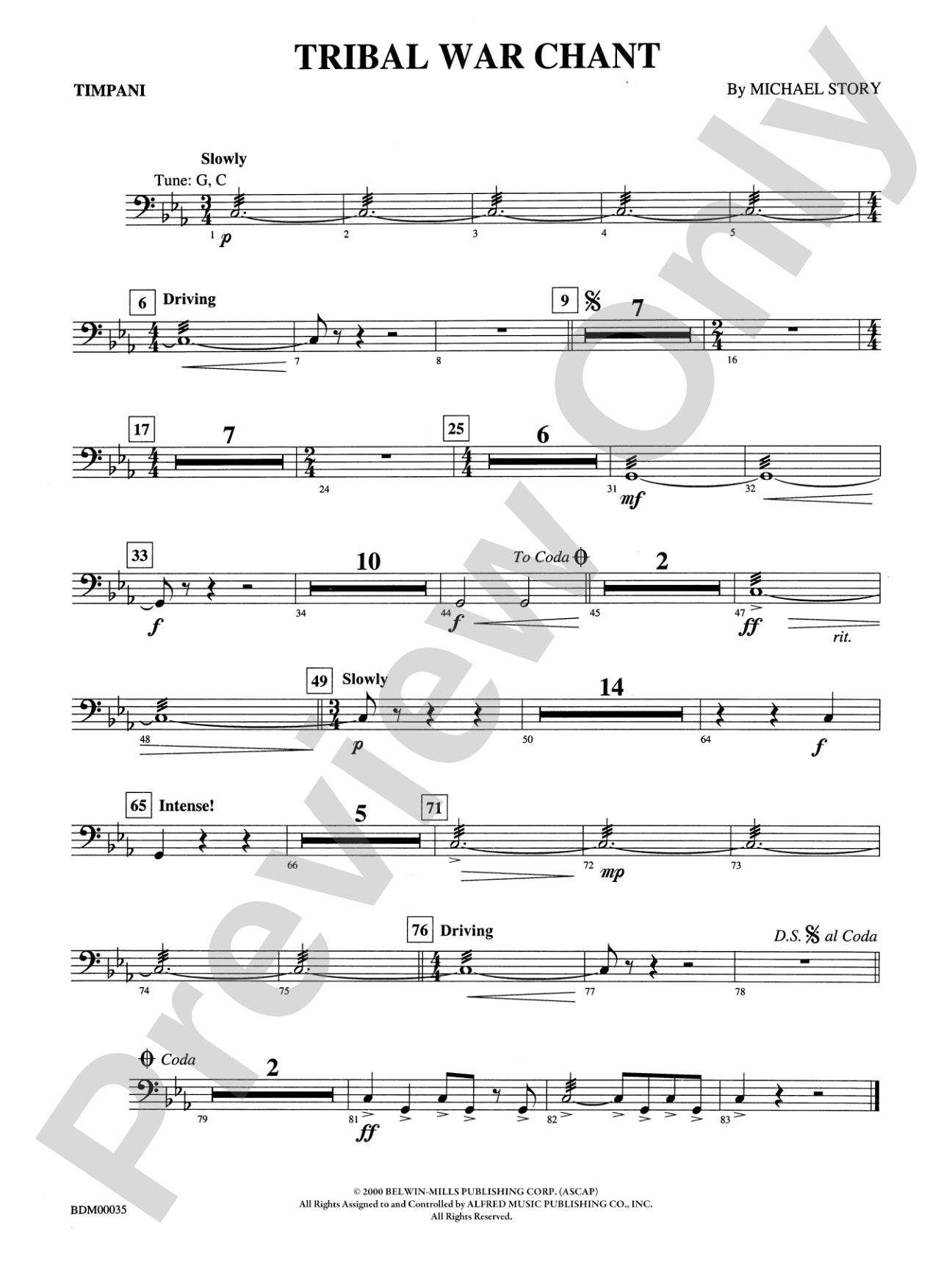 Tribal War Chant: Timpani