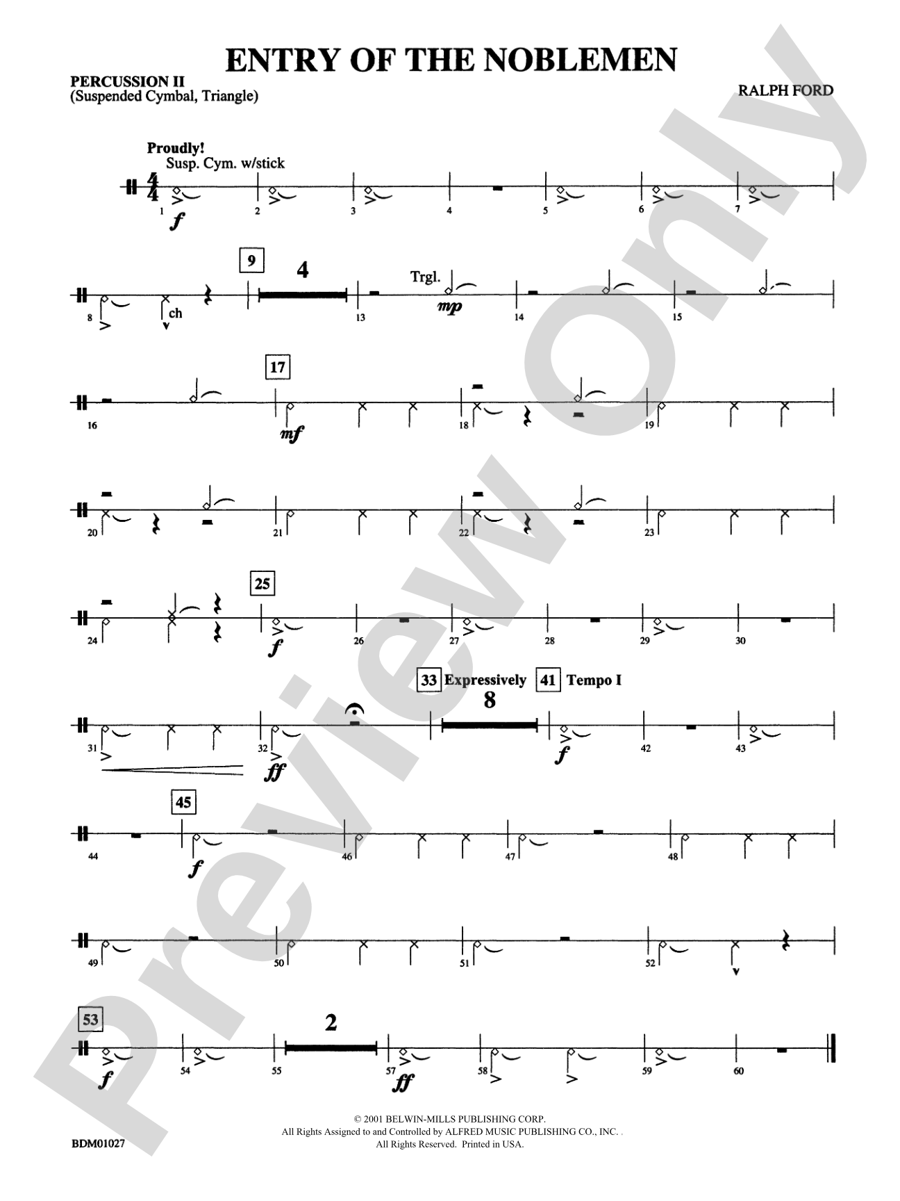 Entry of the Noblemen: 2nd Percussion
