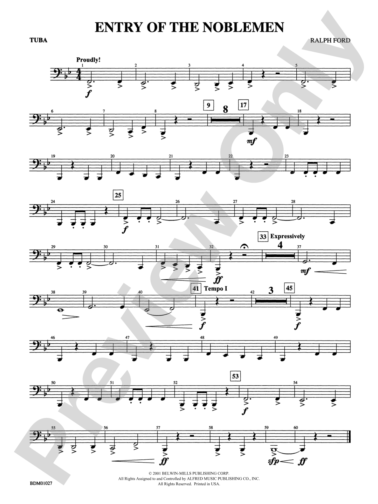 Entry of the Noblemen: Tuba