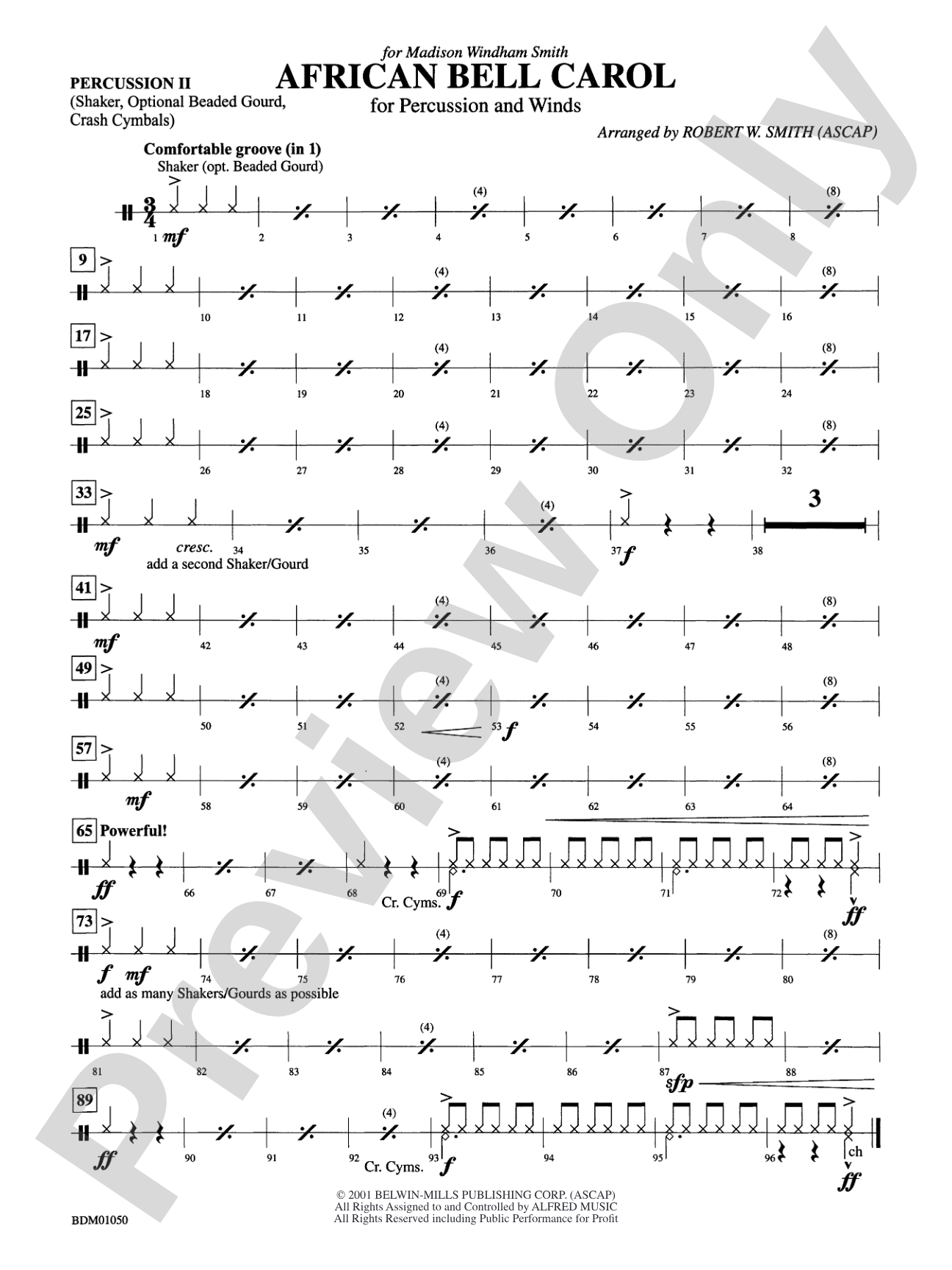 African Bell Carol (for Percussion and Winds): 2nd Percussion