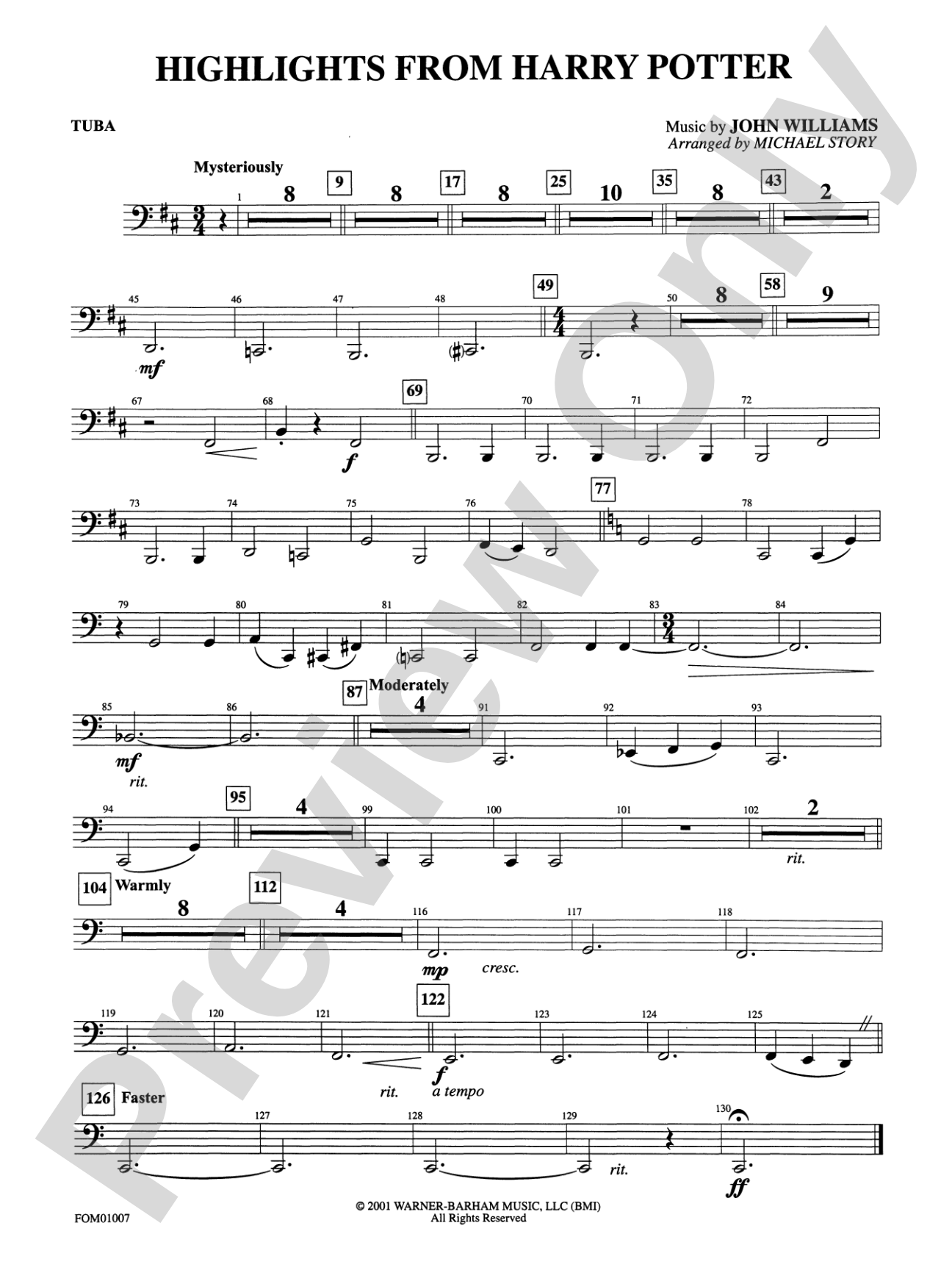 Harry Potter, Highlights from: Tuba