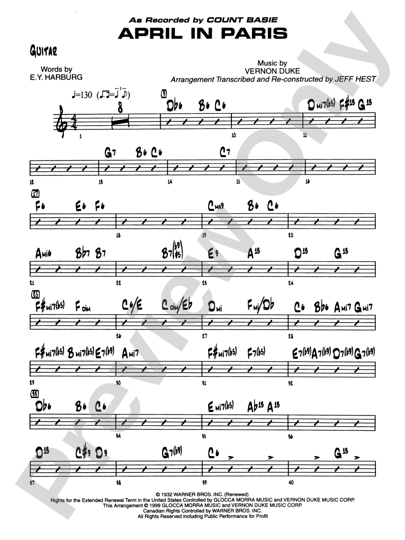 April in Paris: Guitar