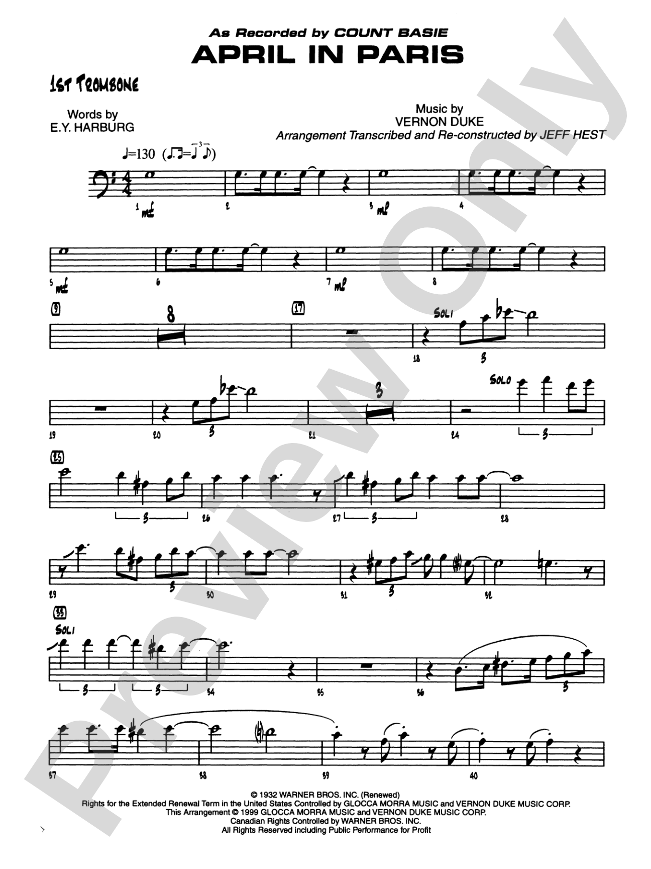 April in Paris: 1st Trombone