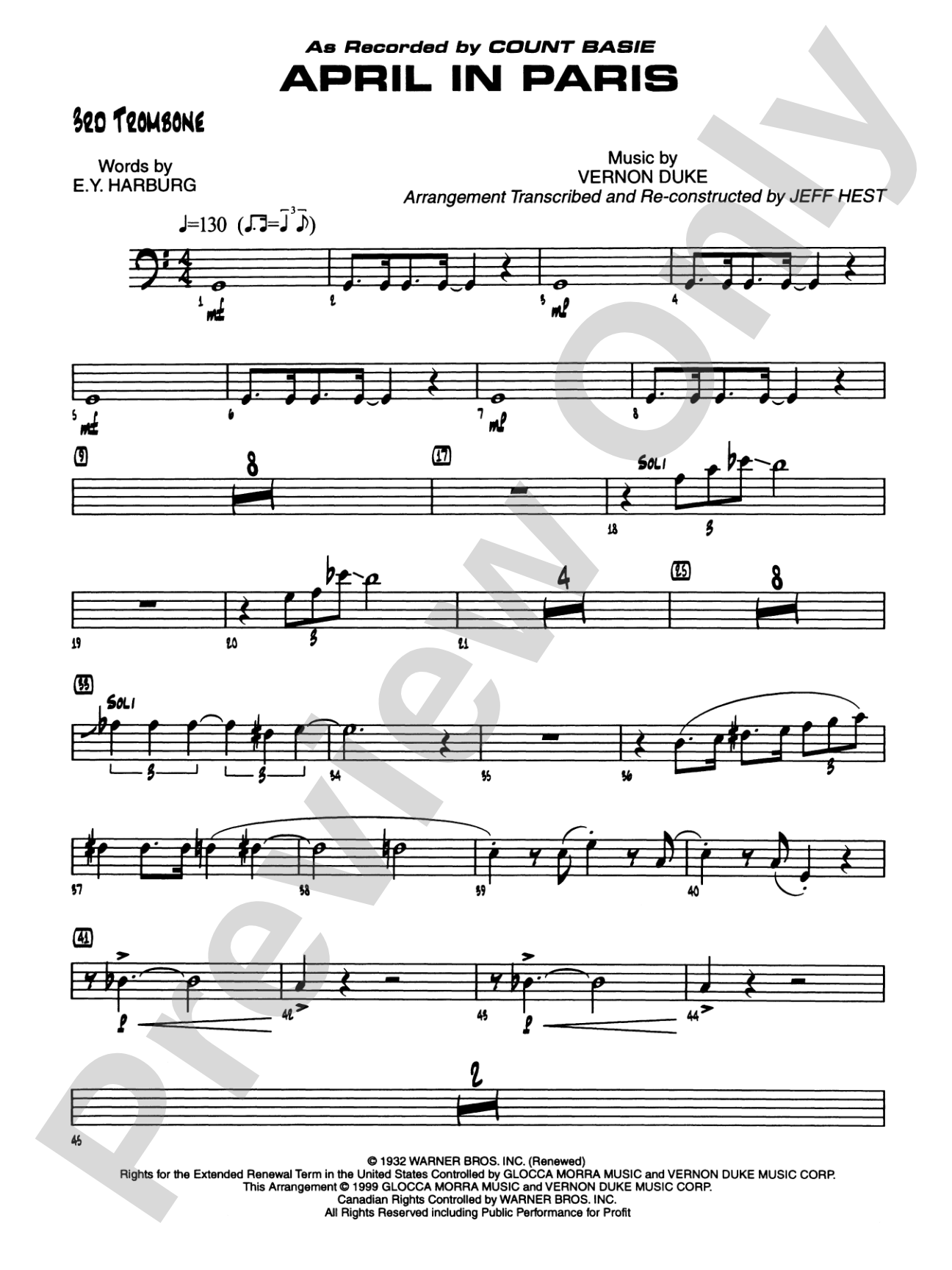 April in Paris: 3rd Trombone