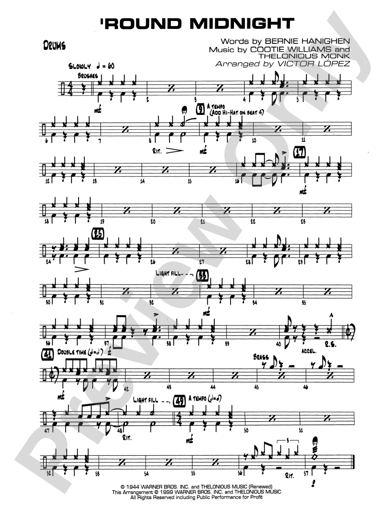 'Round Midnight: Drums