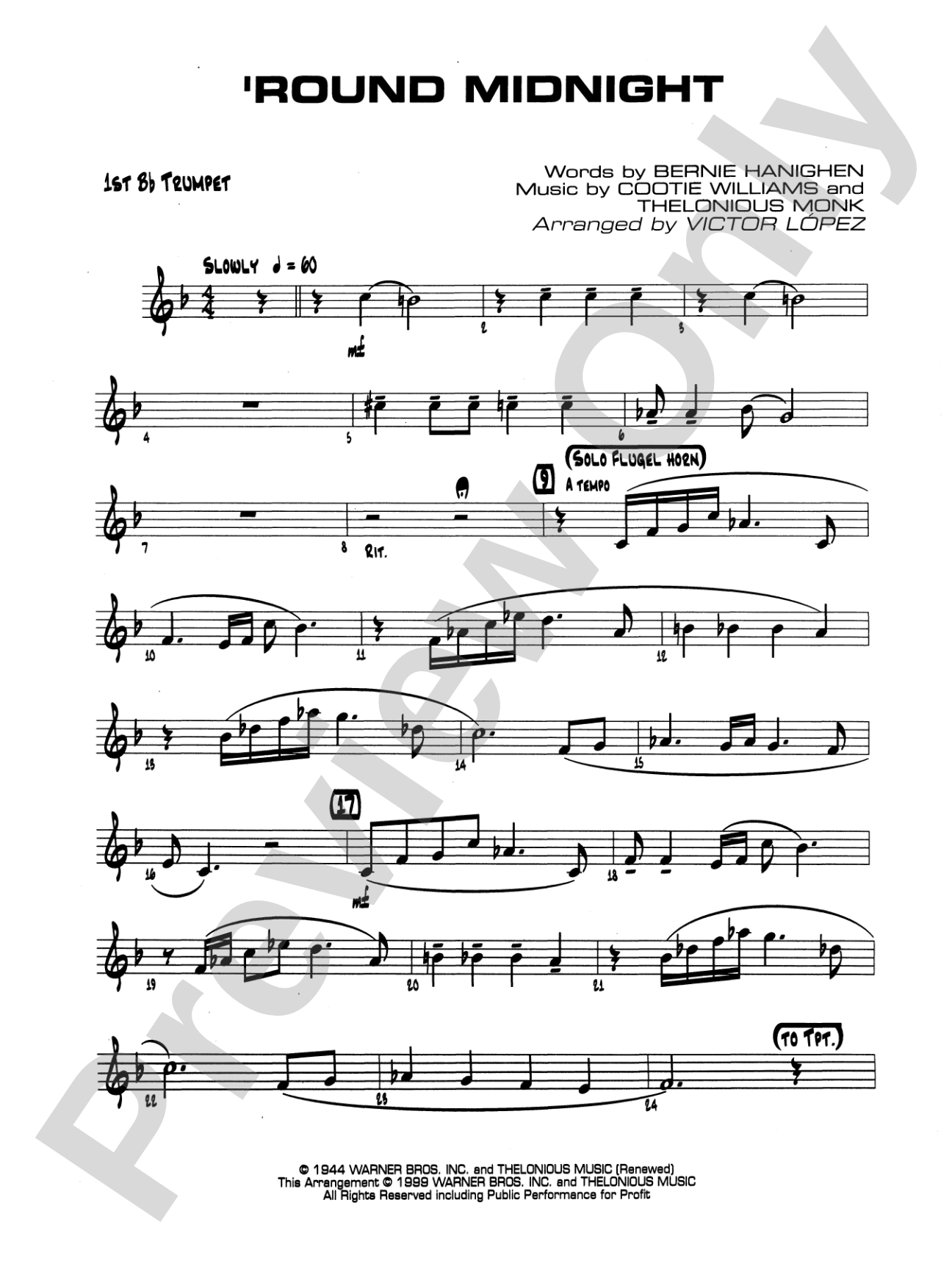 'Round Midnight: 1st B-flat Trumpet