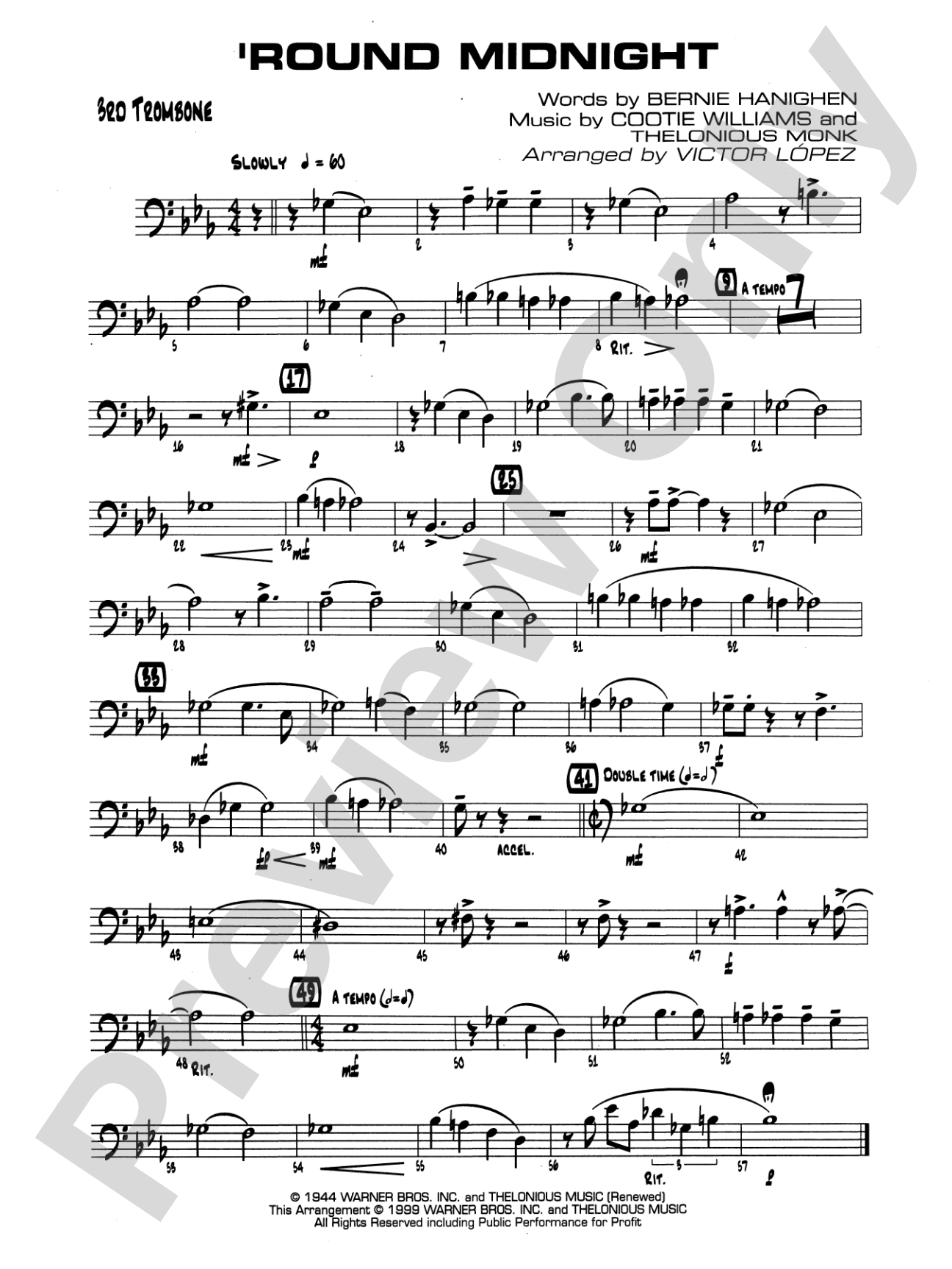 'Round Midnight: 3rd Trombone