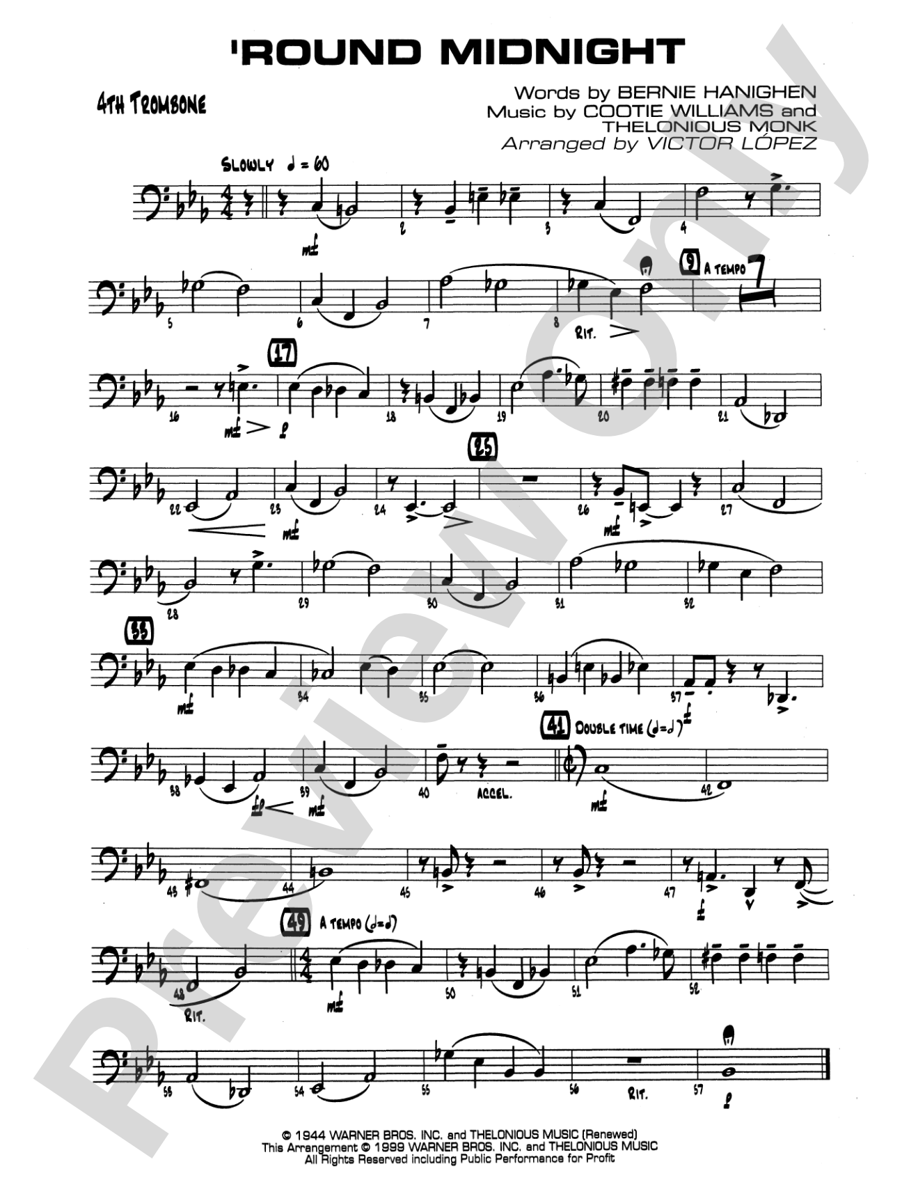 'Round Midnight: 4th Trombone