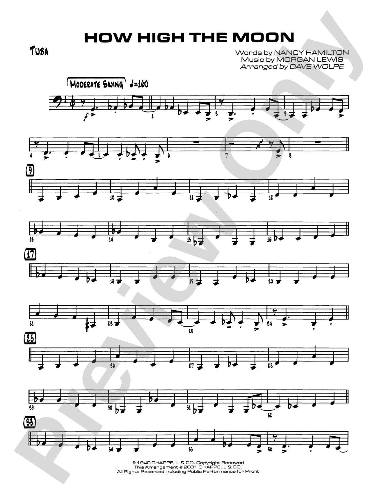 How High the Moon: Tuba