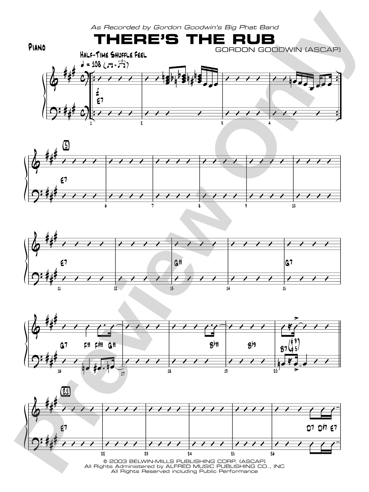 There's the Rub: Piano Accompaniment