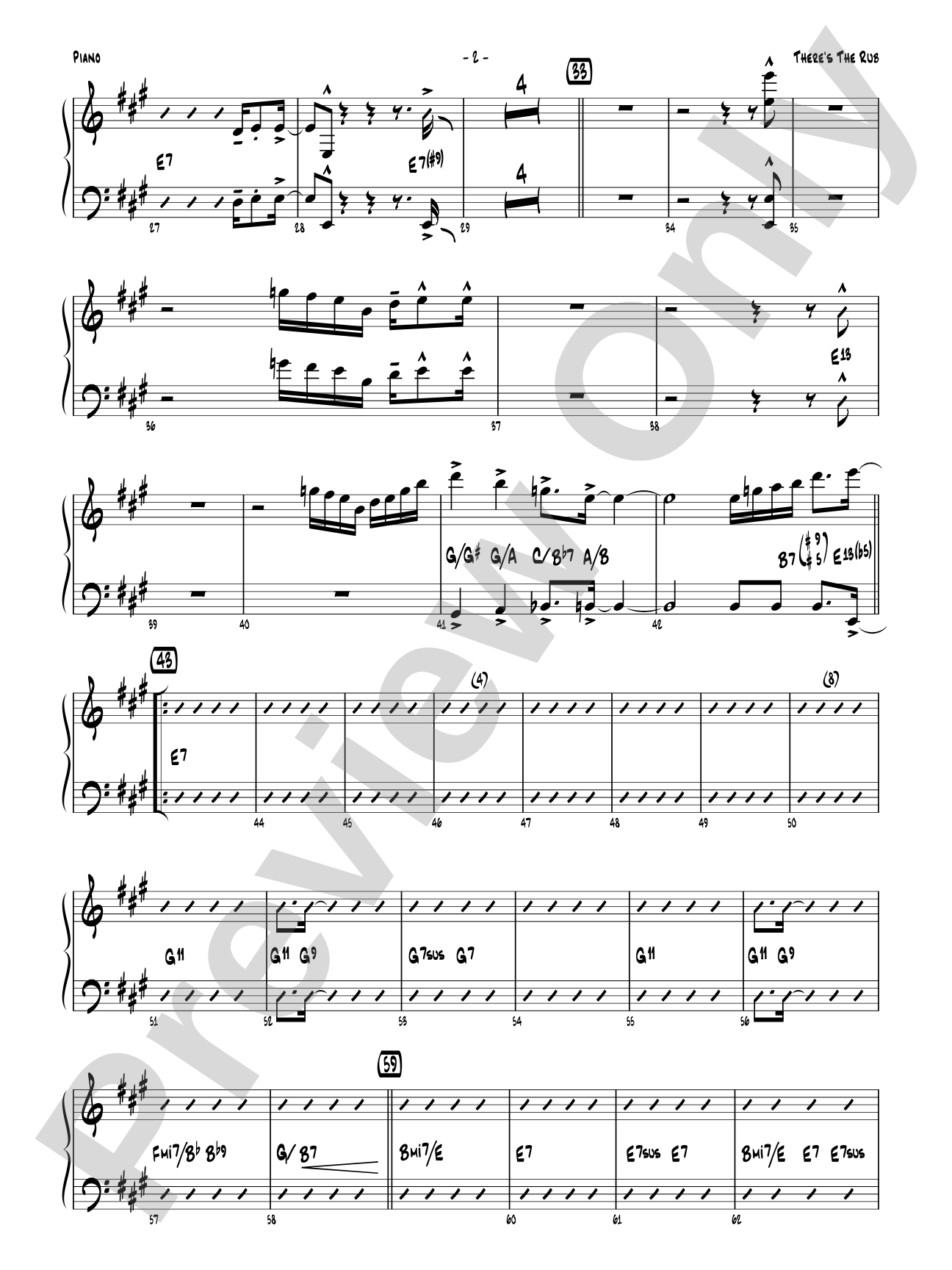 There's the Rub: Piano Accompaniment