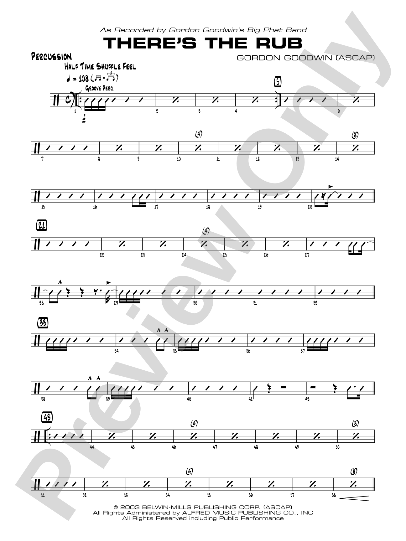 There's the Rub: 1st Percussion
