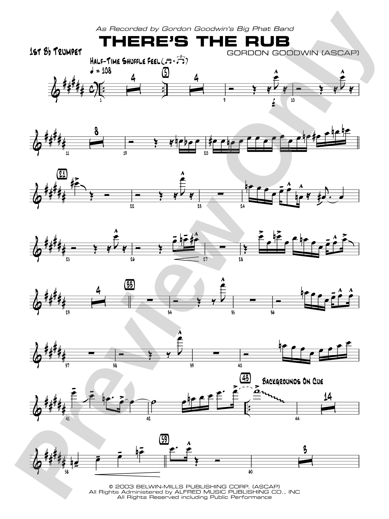 There's the Rub: 1st B-flat Trumpet