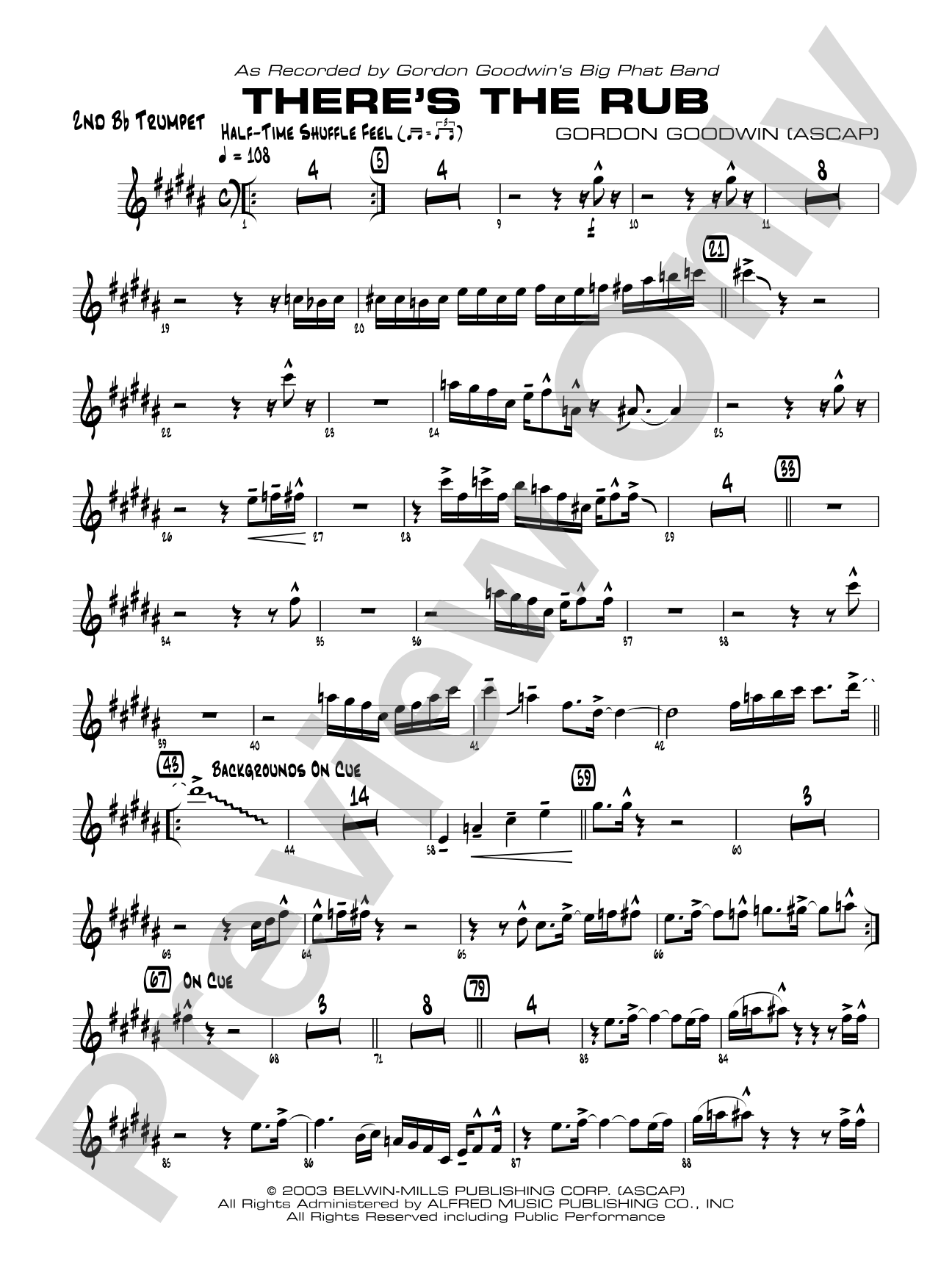 There's the Rub: 2nd B-flat Trumpet