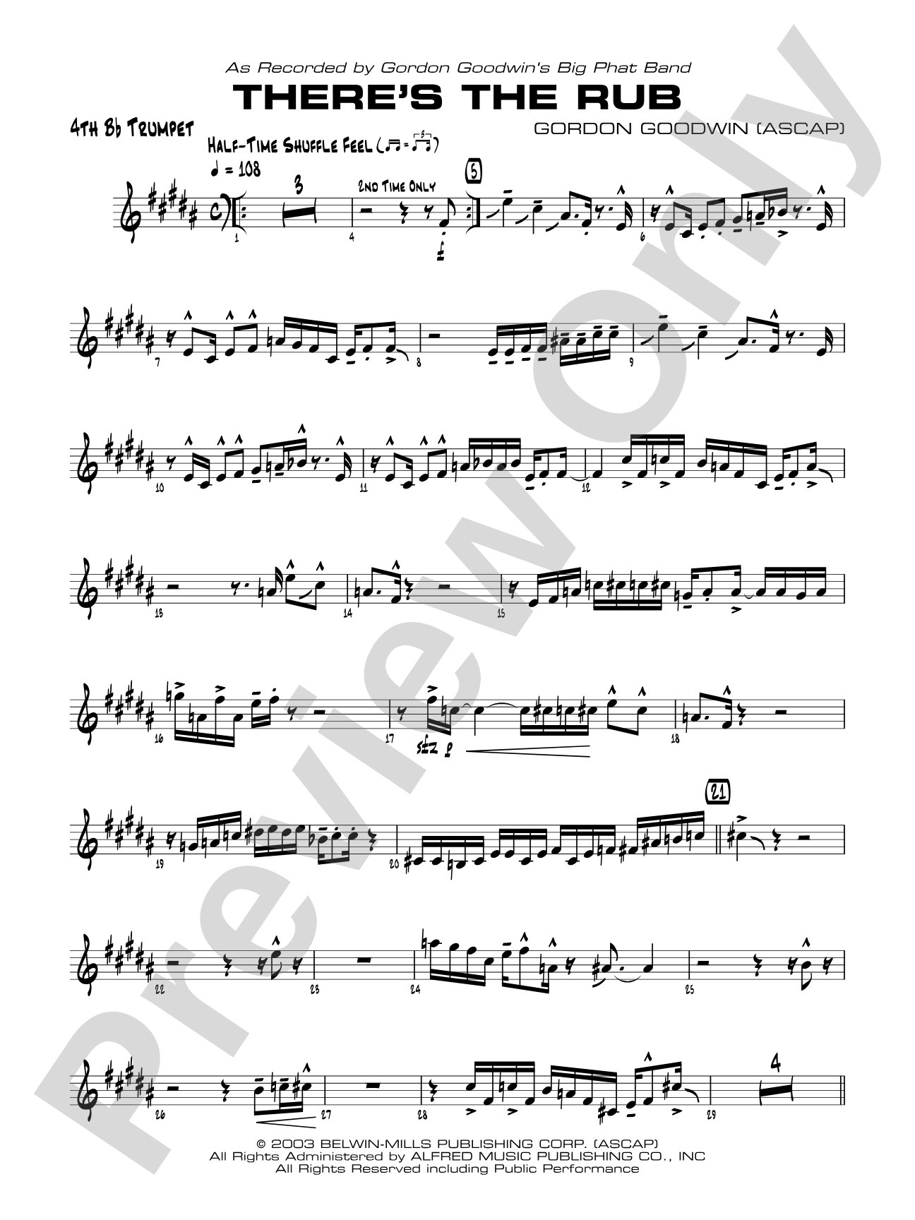 There's the Rub: 4th B-flat Trumpet