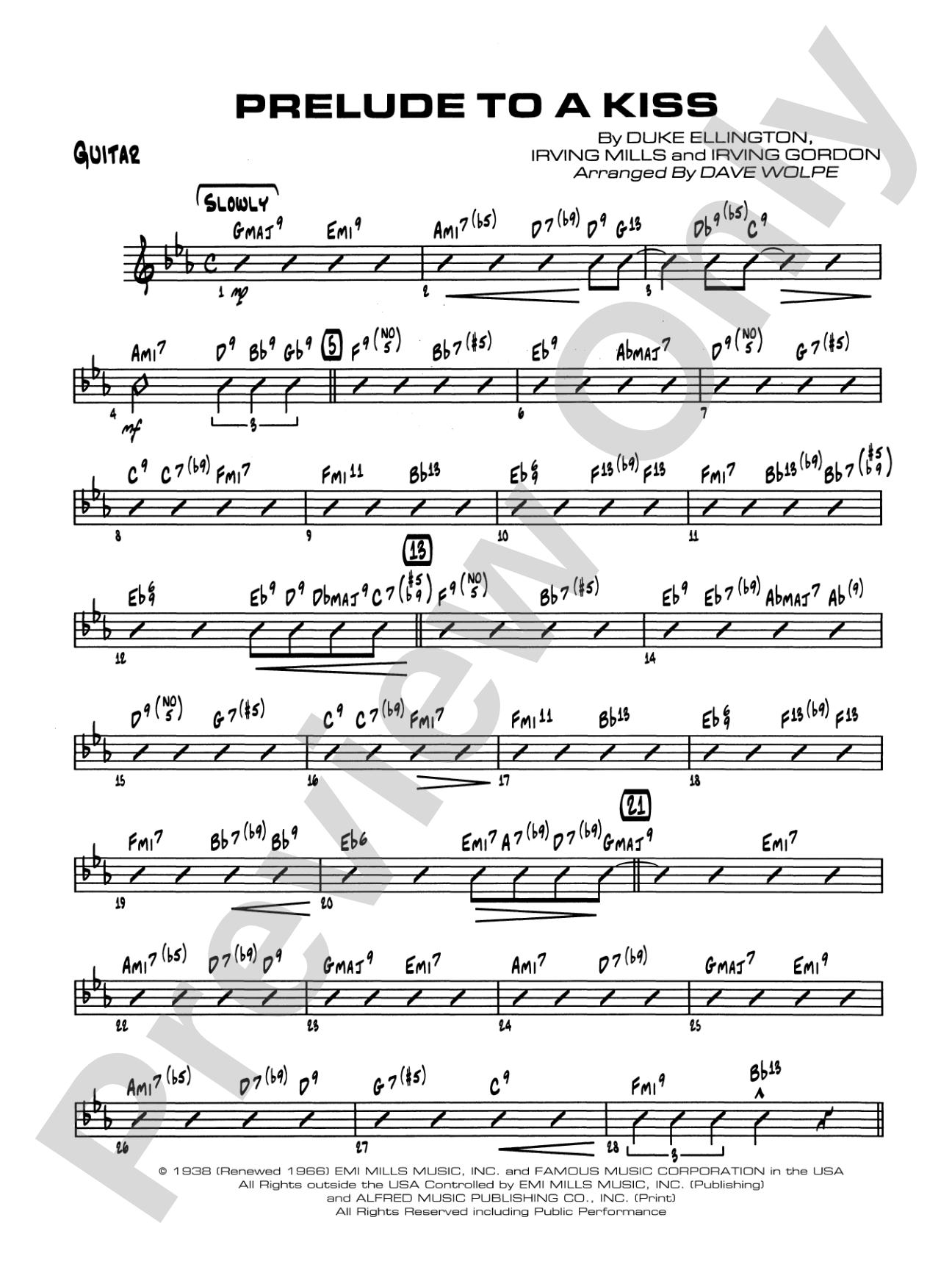Prelude to a Kiss: Guitar