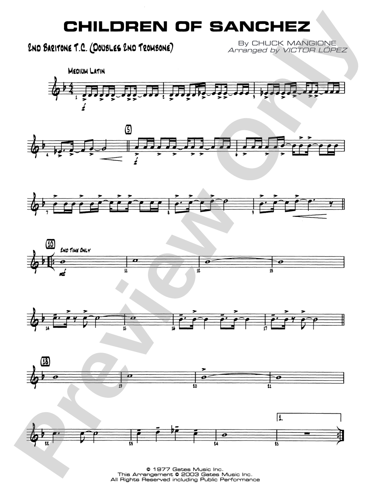 Children of Sanchez: 2nd Baritone T.C.
