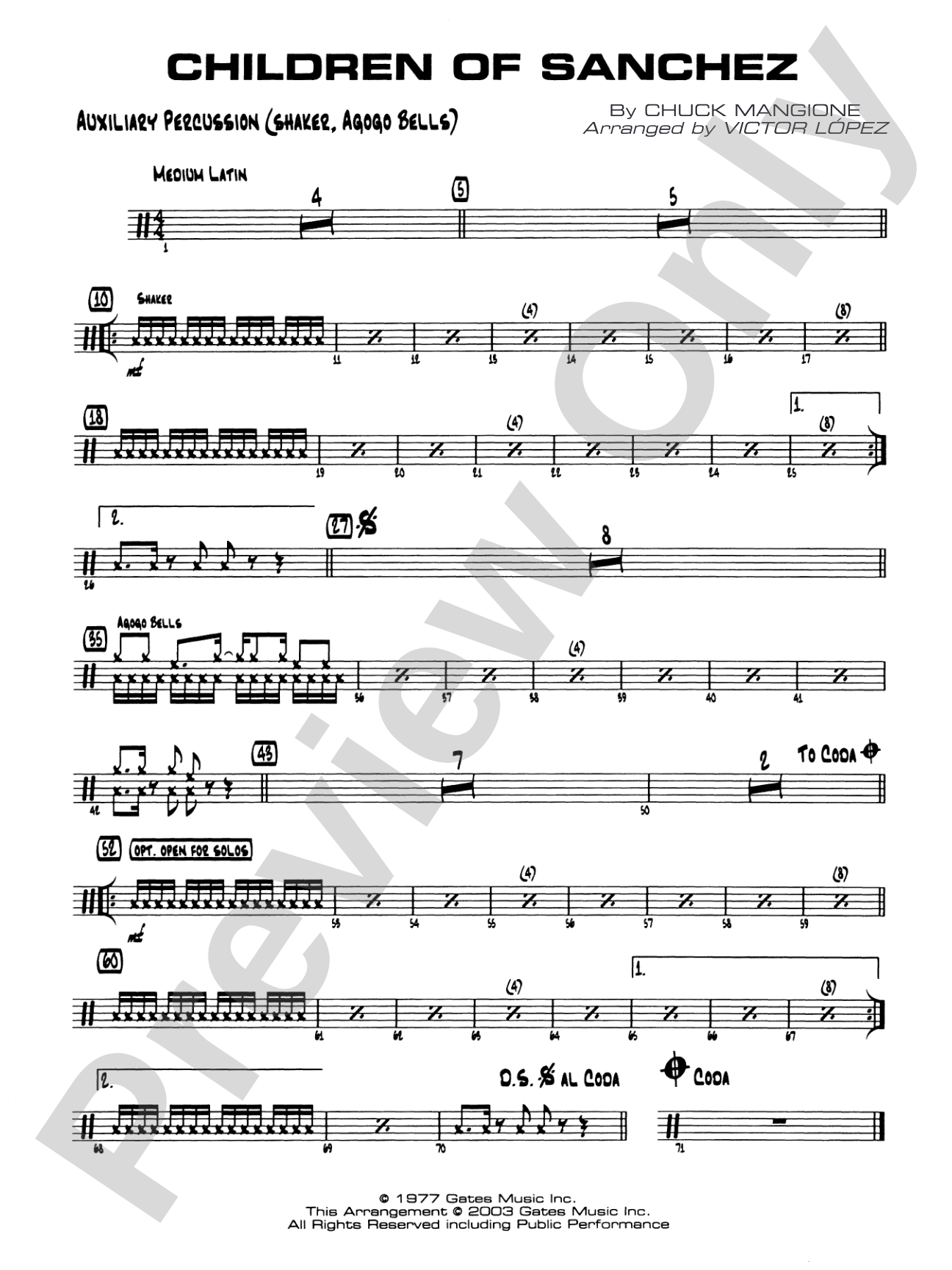 Children of Sanchez: 1st Percussion