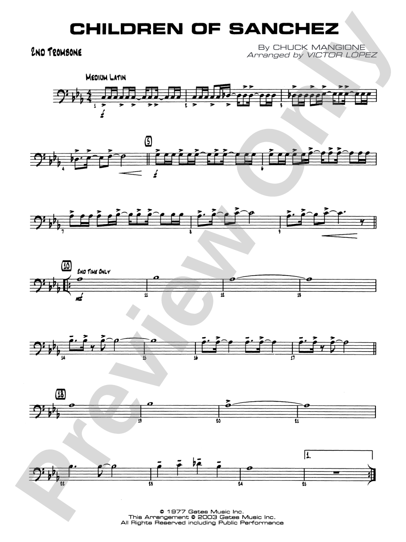 Children of Sanchez: 2nd Trombone