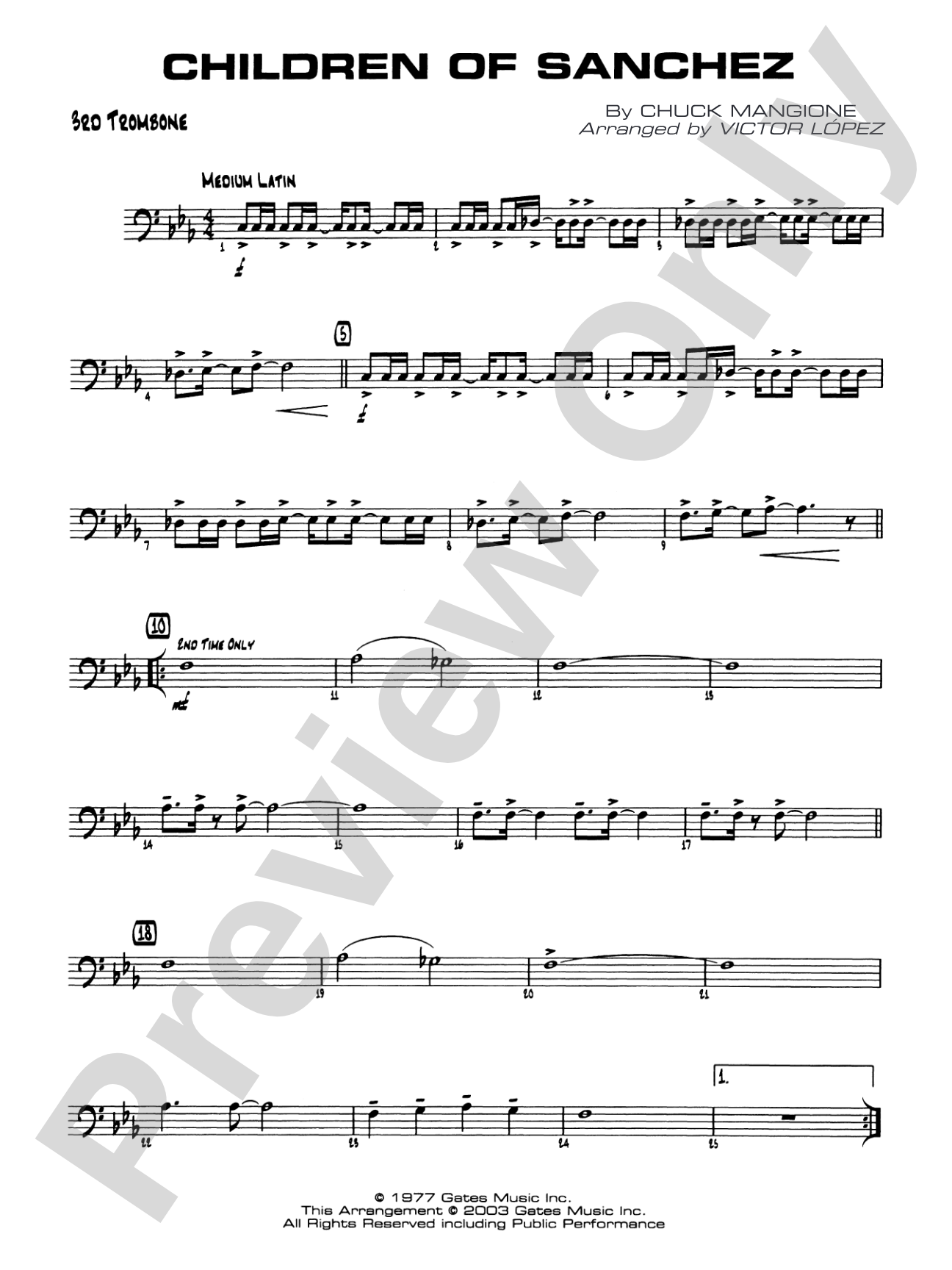 Children of Sanchez: 3rd Trombone